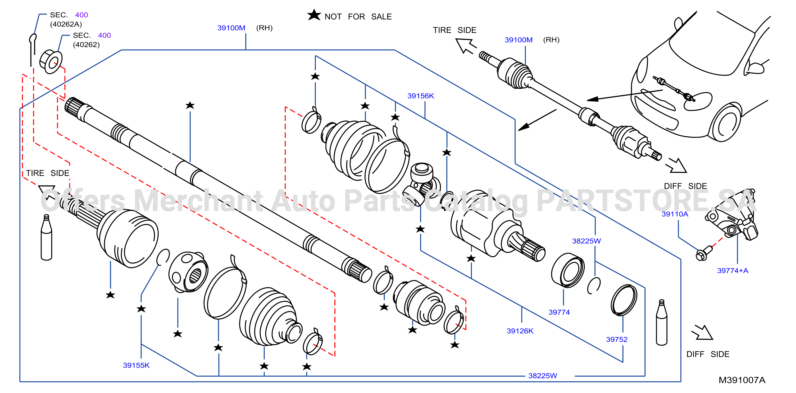 Front Drive Shaft Rh Side W / Dynamic Damper Kit Hr10Det