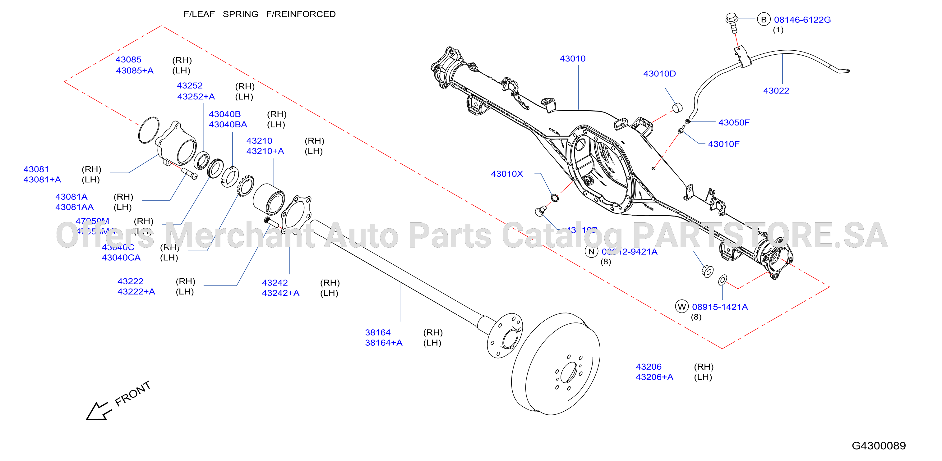 Rear Axle F / Leaf Spring F / Reinforced