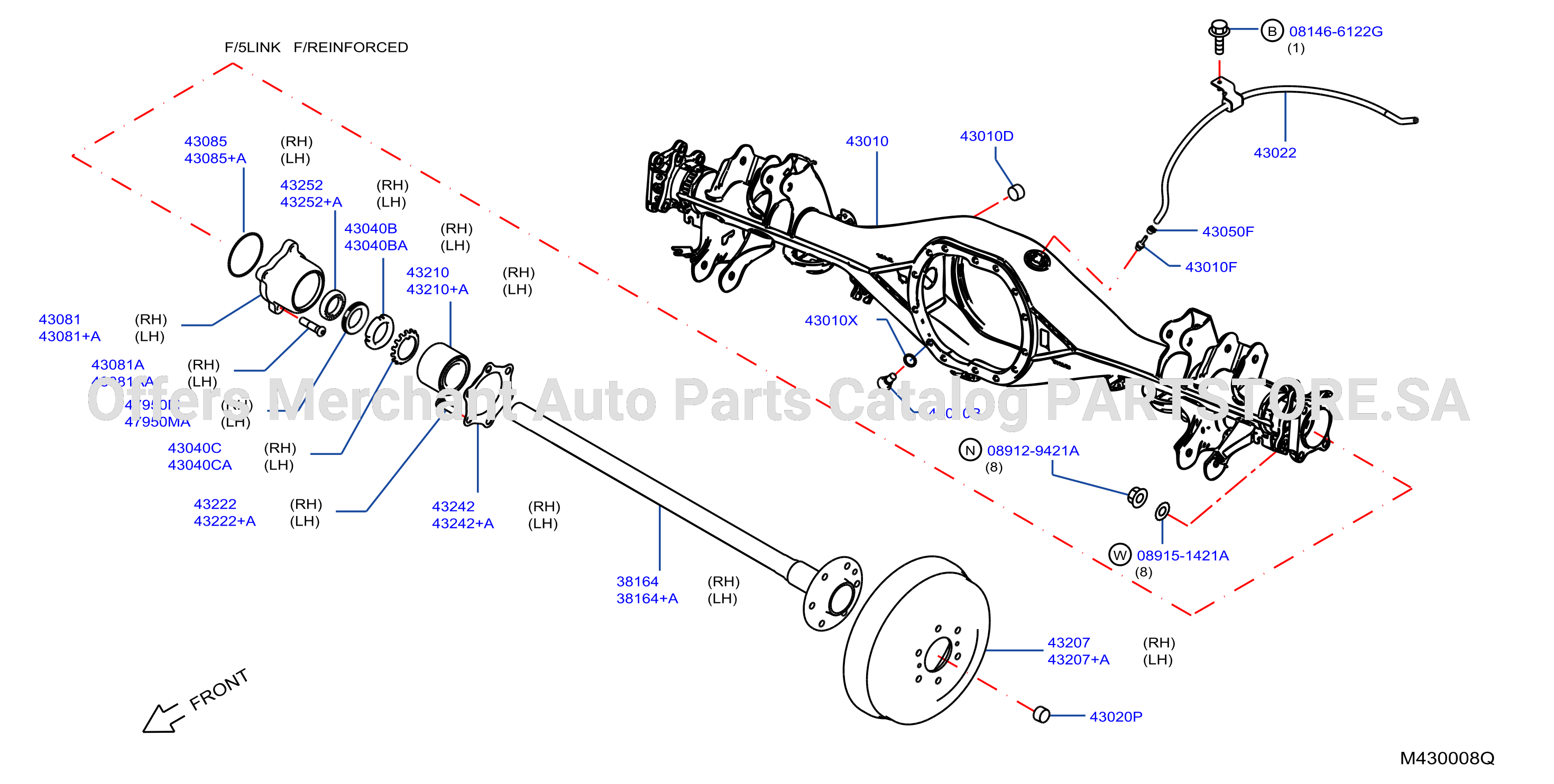 Rear Axle F / 5Link F / Reinforced