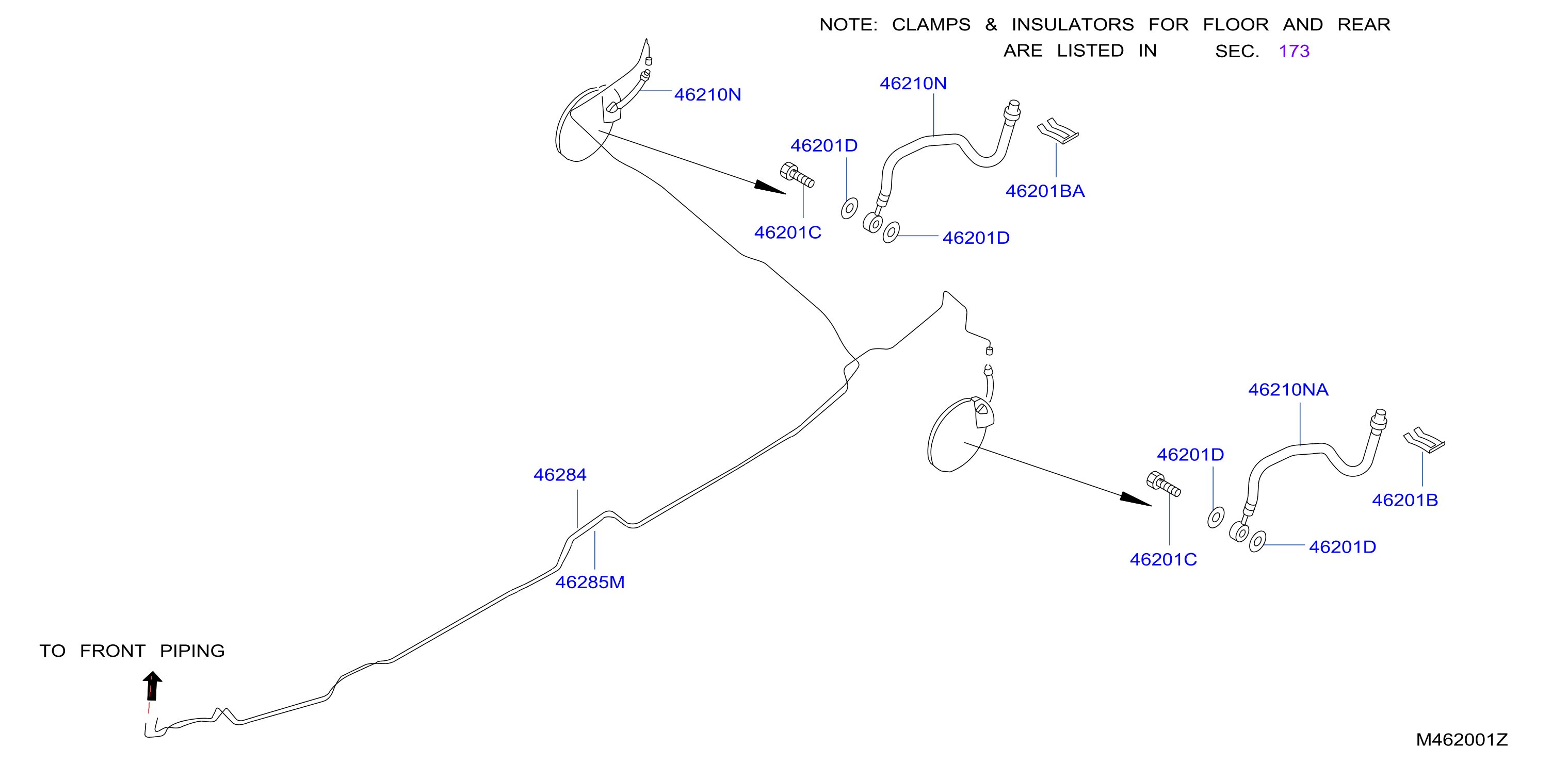 Brake Piping Control Rear Piping