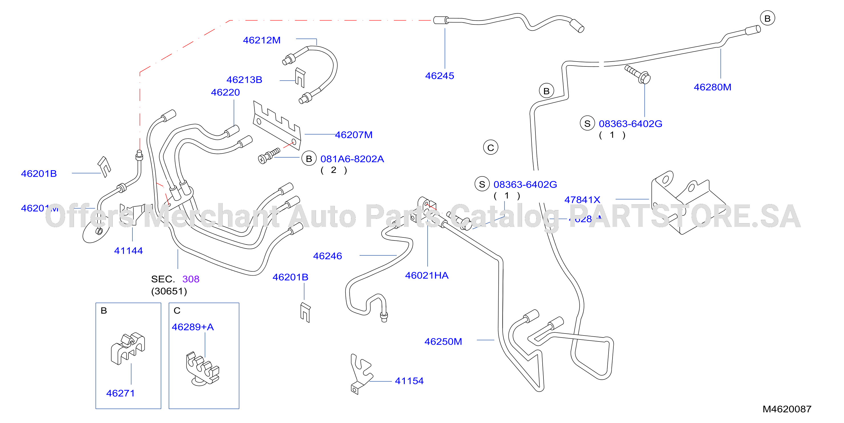 Brake Piping Control Front Piping W / O Abs