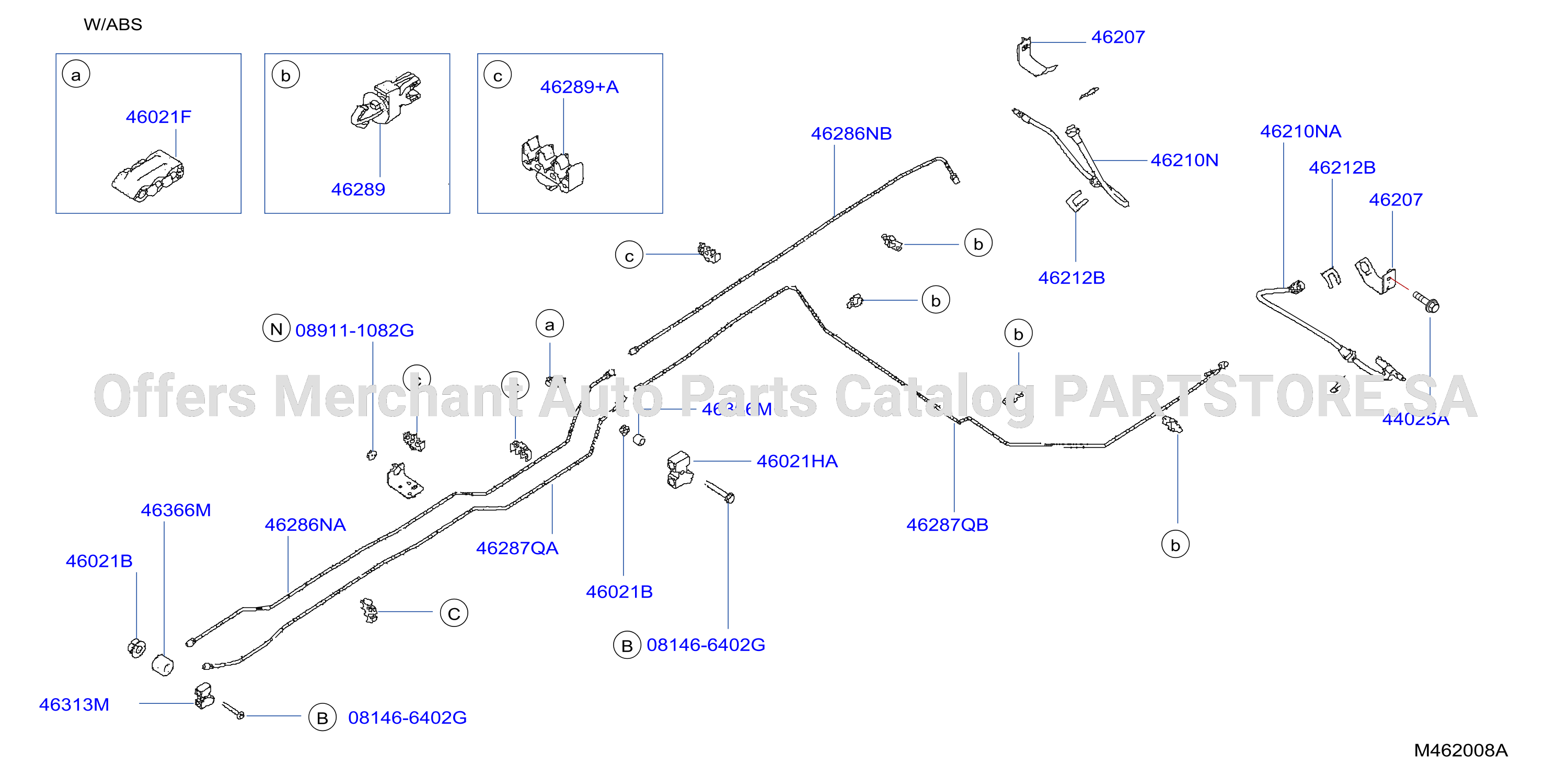 Brake Piping Control Rear Piping W / Abs