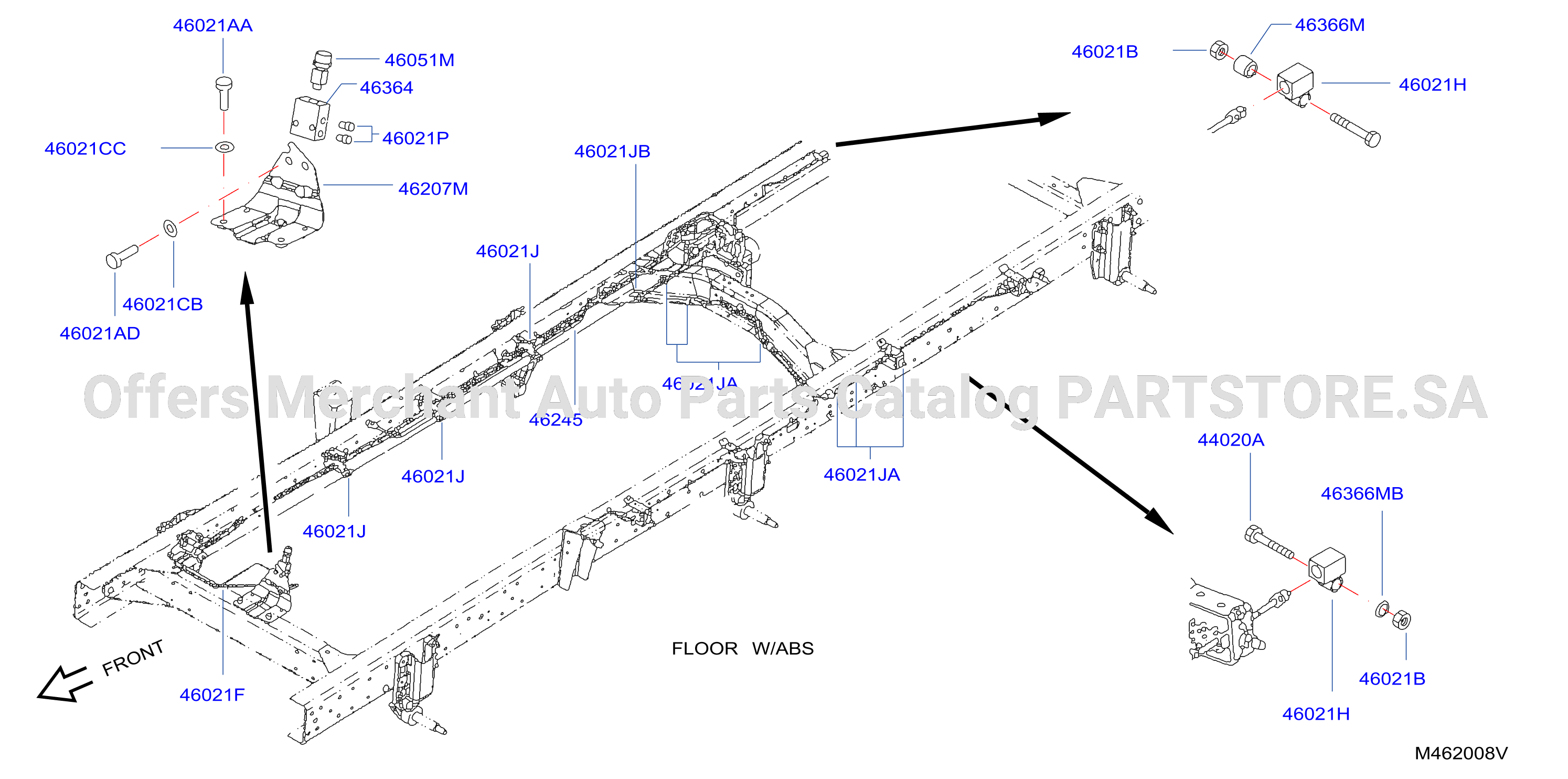 Brake Piping Control Floor Piping W / Abs