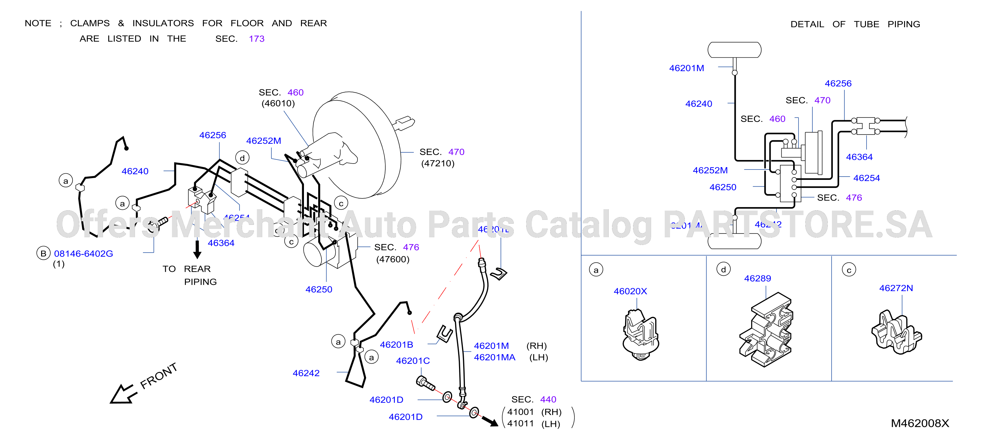Brake Piping Control Front Piping