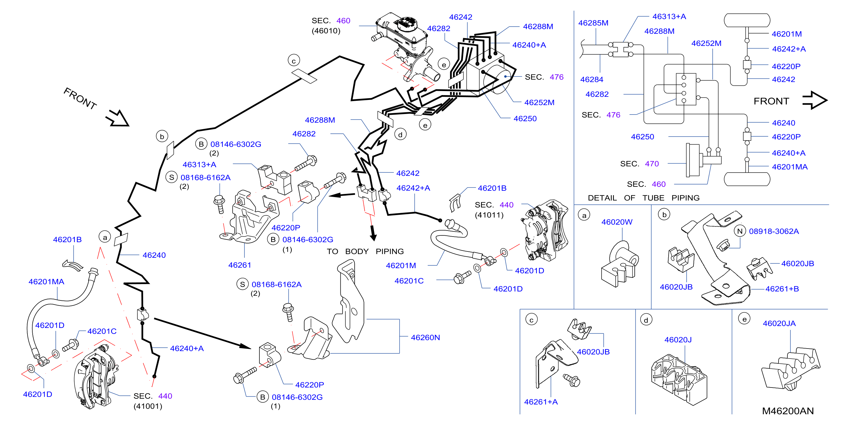 Brake Piping Control Front Piping