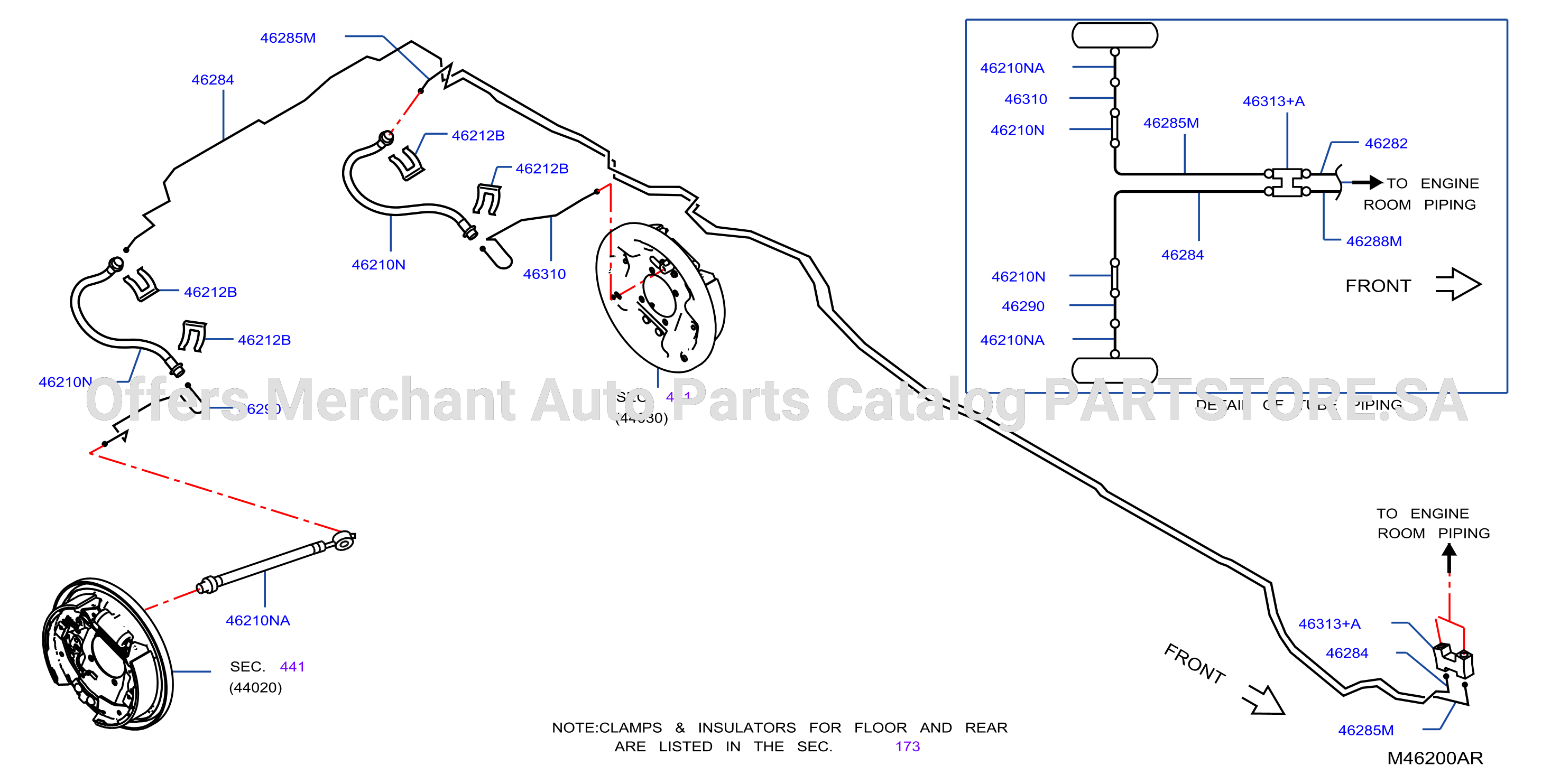 Brake Piping Control Rear Piping