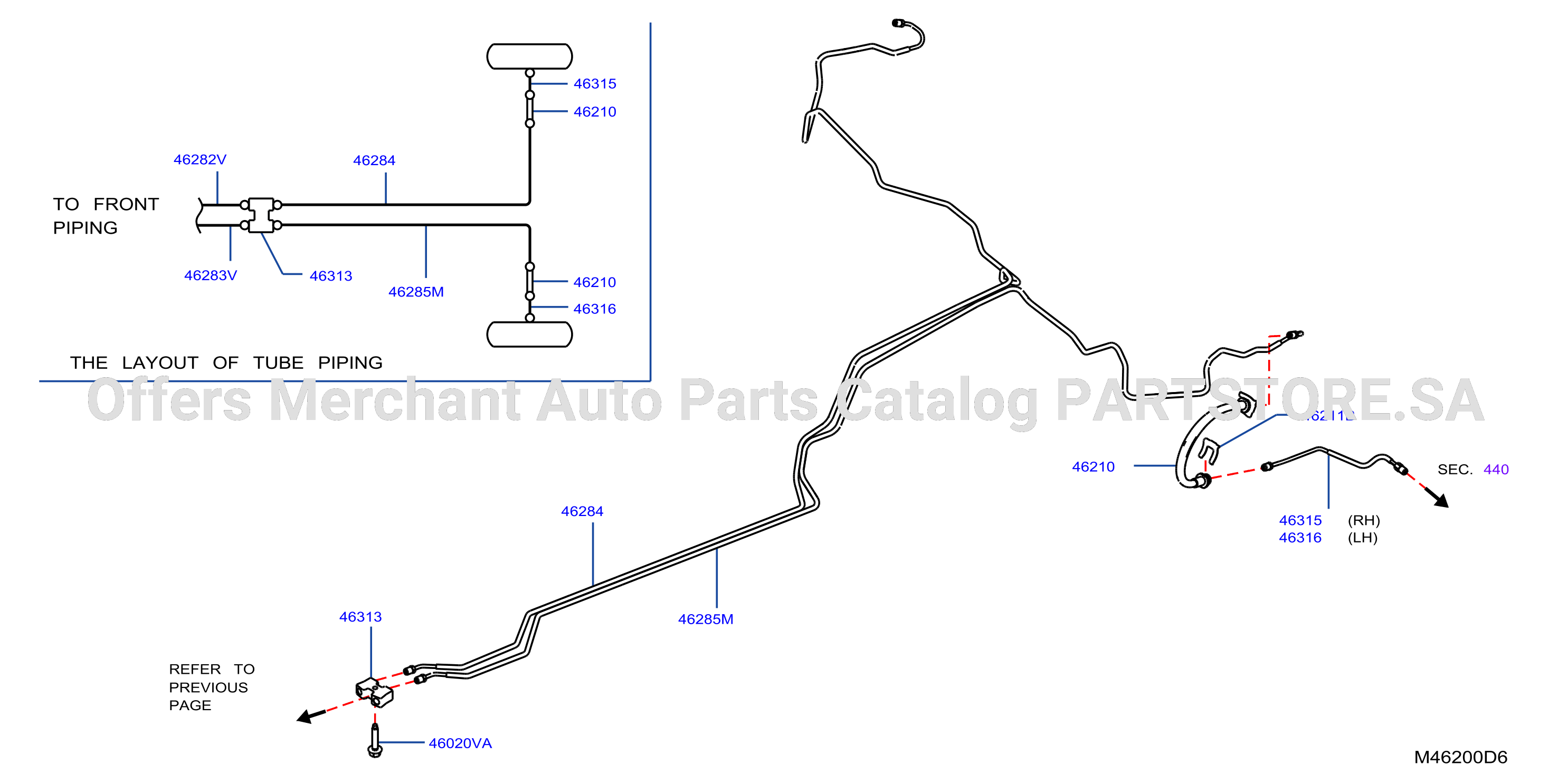 Brake Piping Control Rear Piping