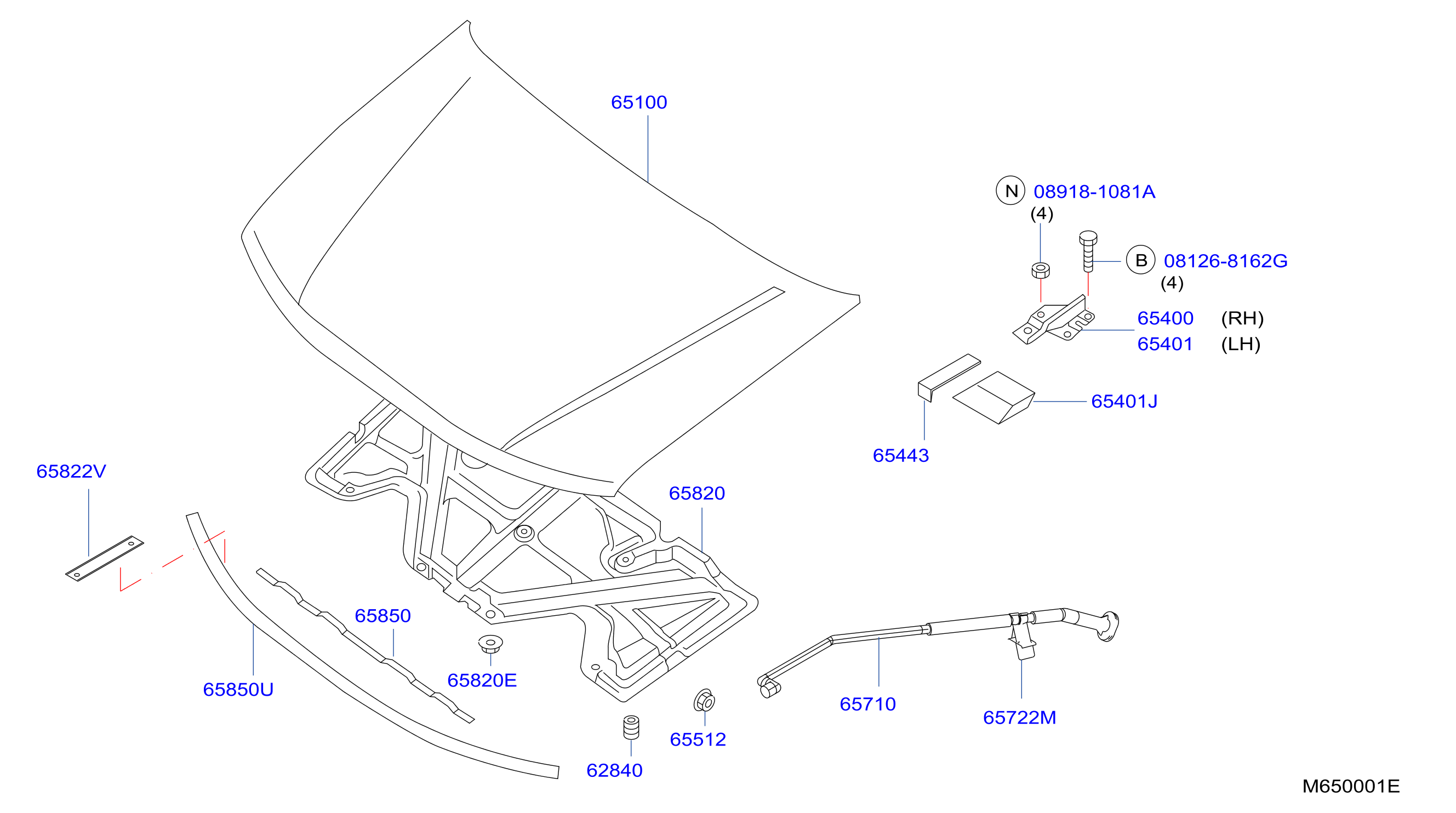 Hood Panel Hinge Fitting