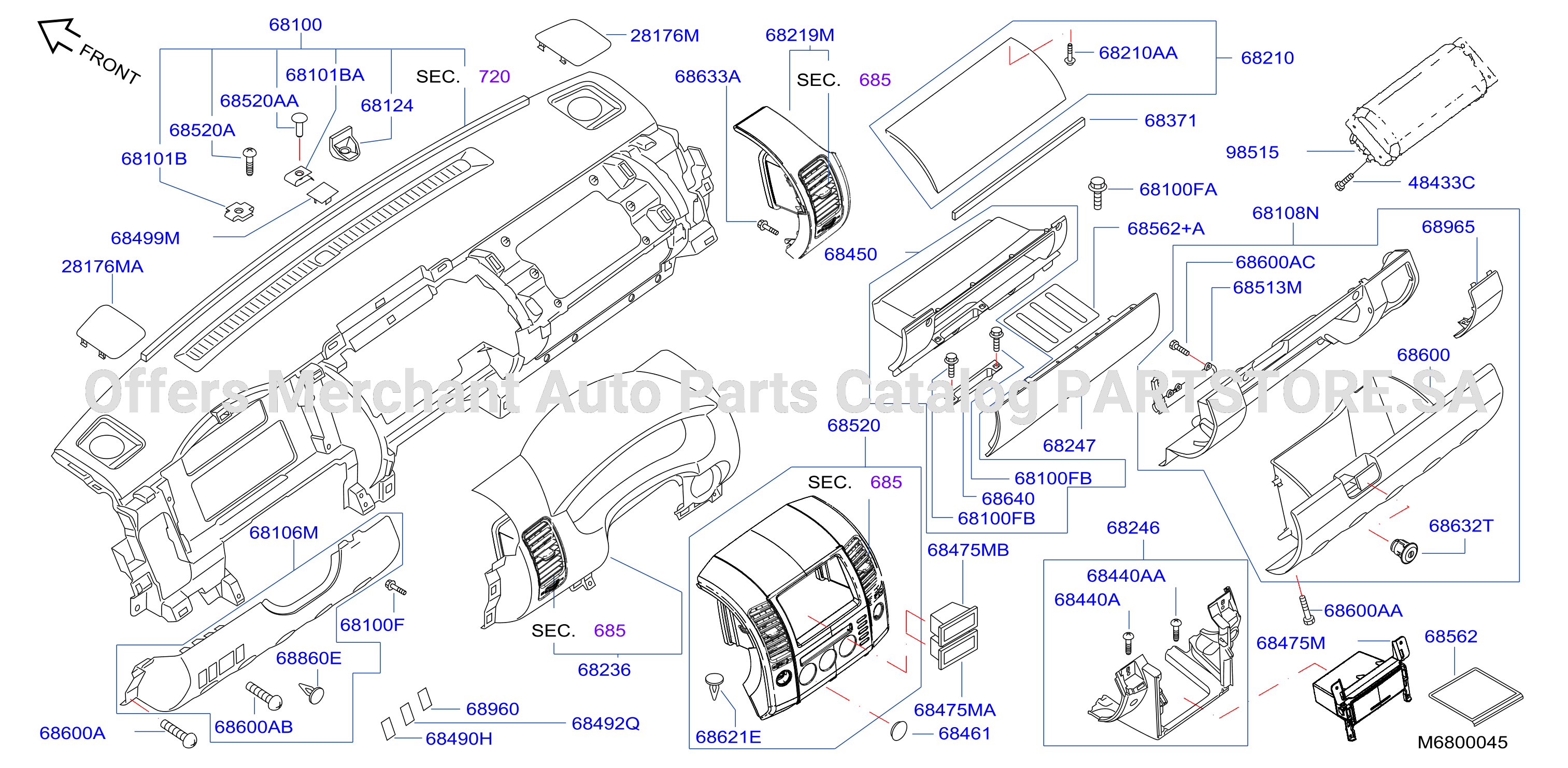 Instrument Panel Pad Cluster Lid Inst Fitting