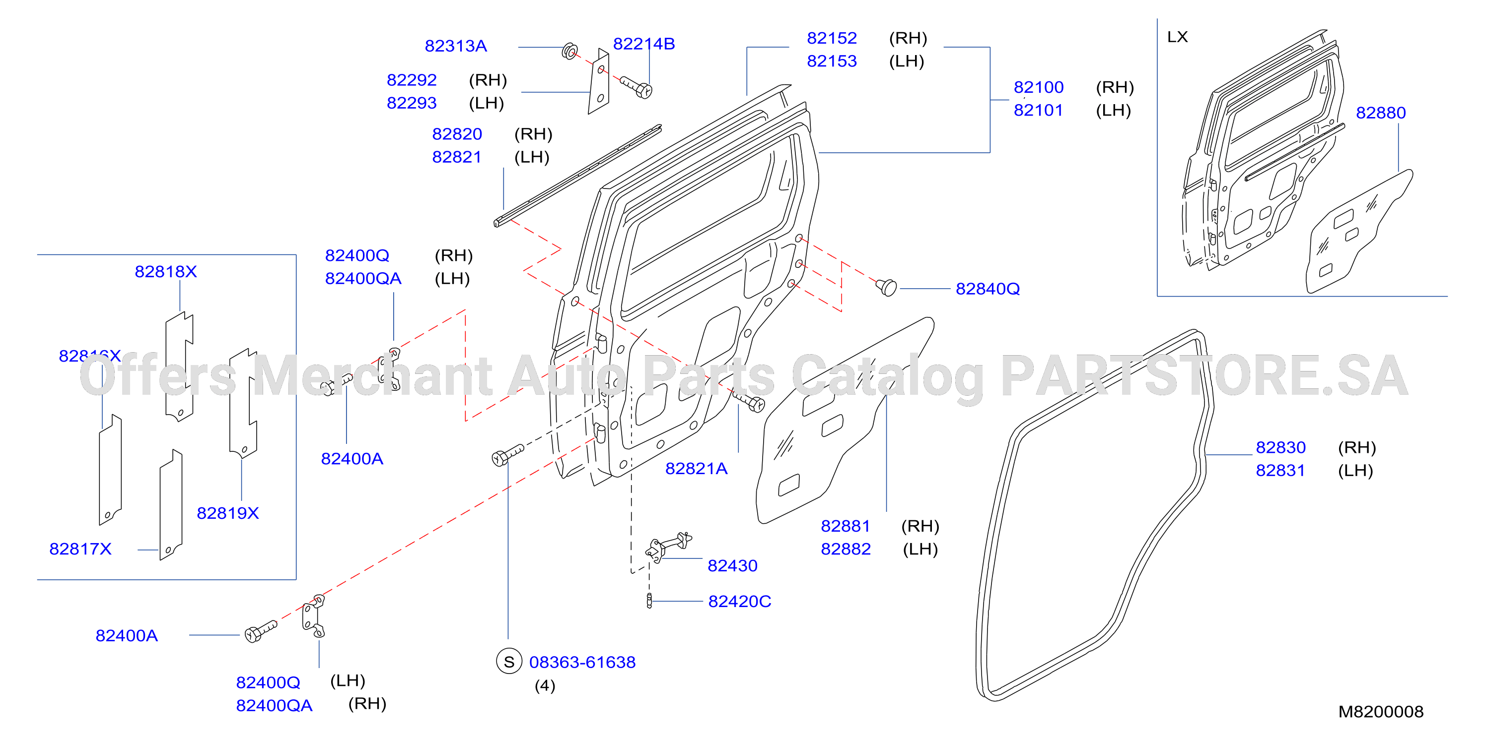 Rear Door Panel Fitting