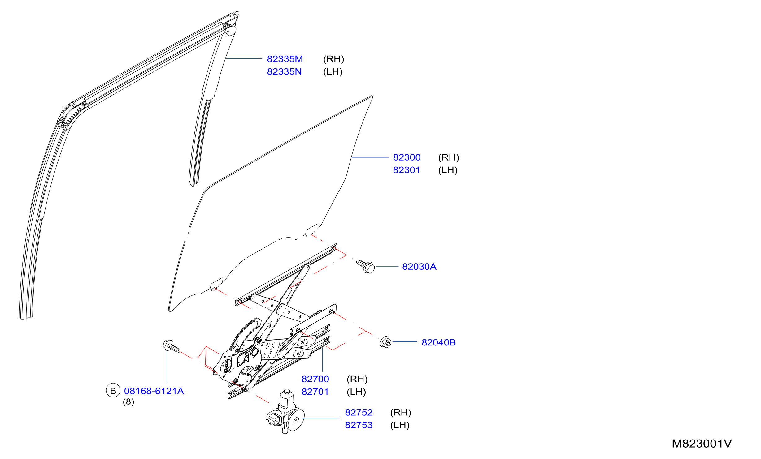 Rear Door Window Regulator