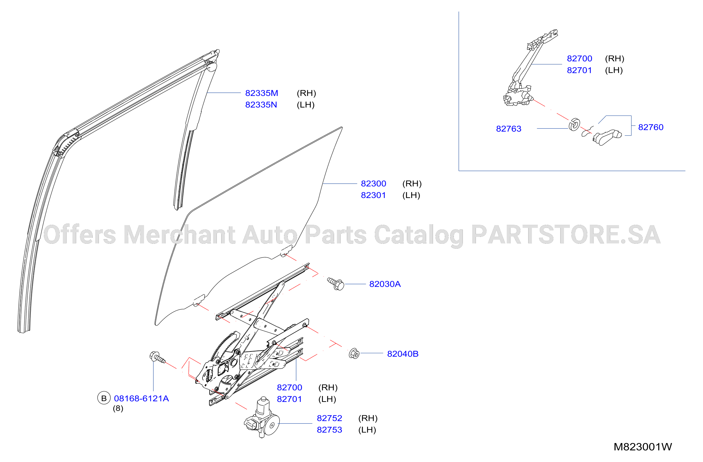 Rear Door Window Regulator