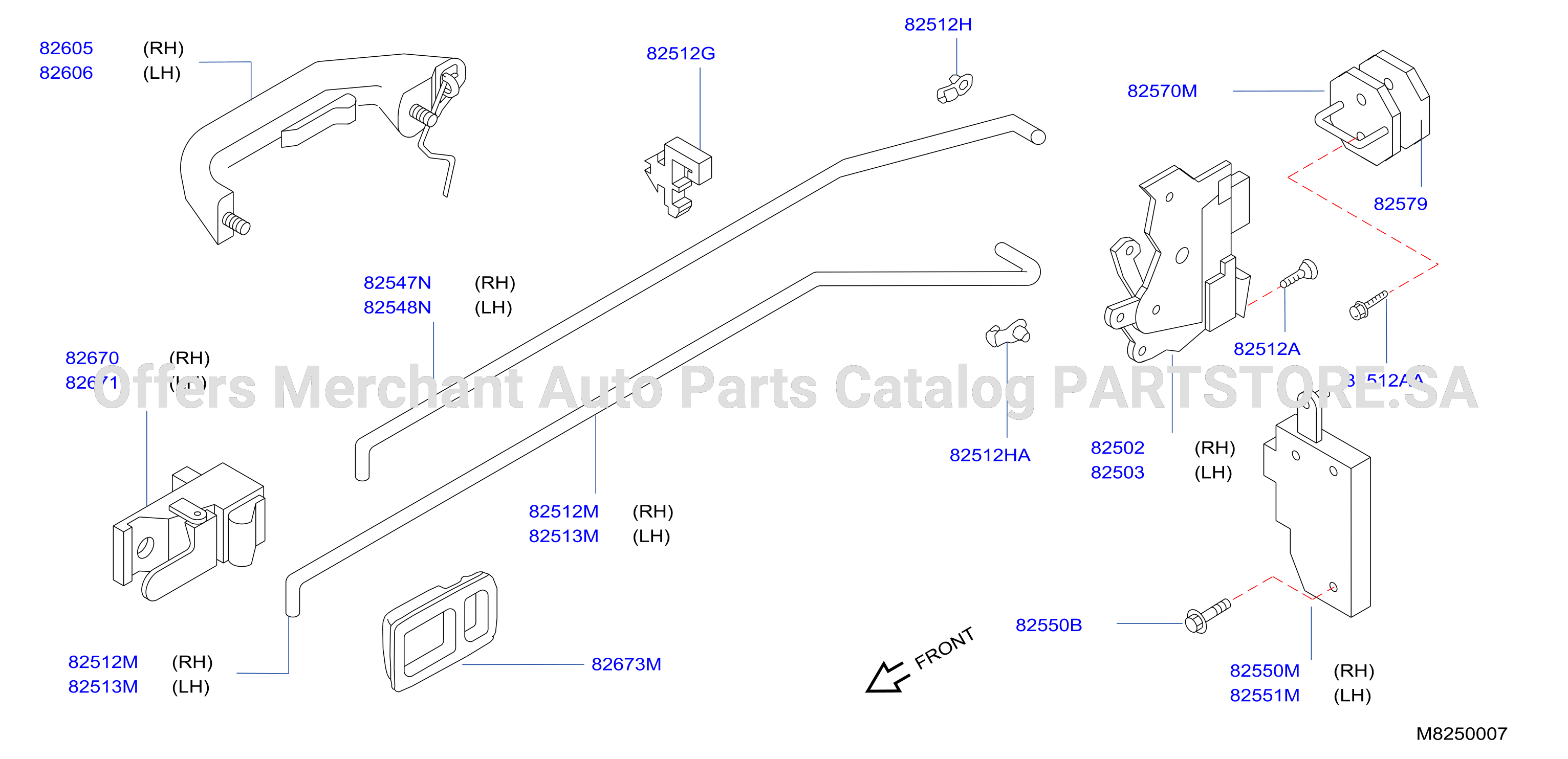 Rear Door Lock Handle