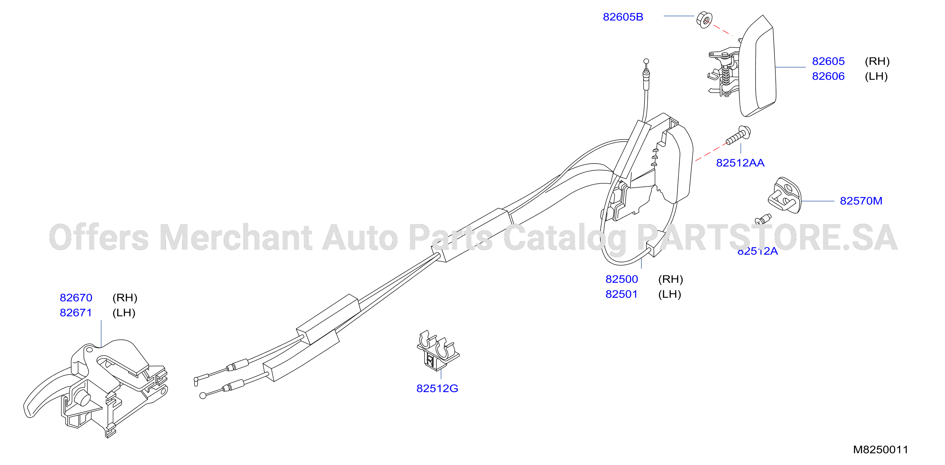Rear Door Lock Handle