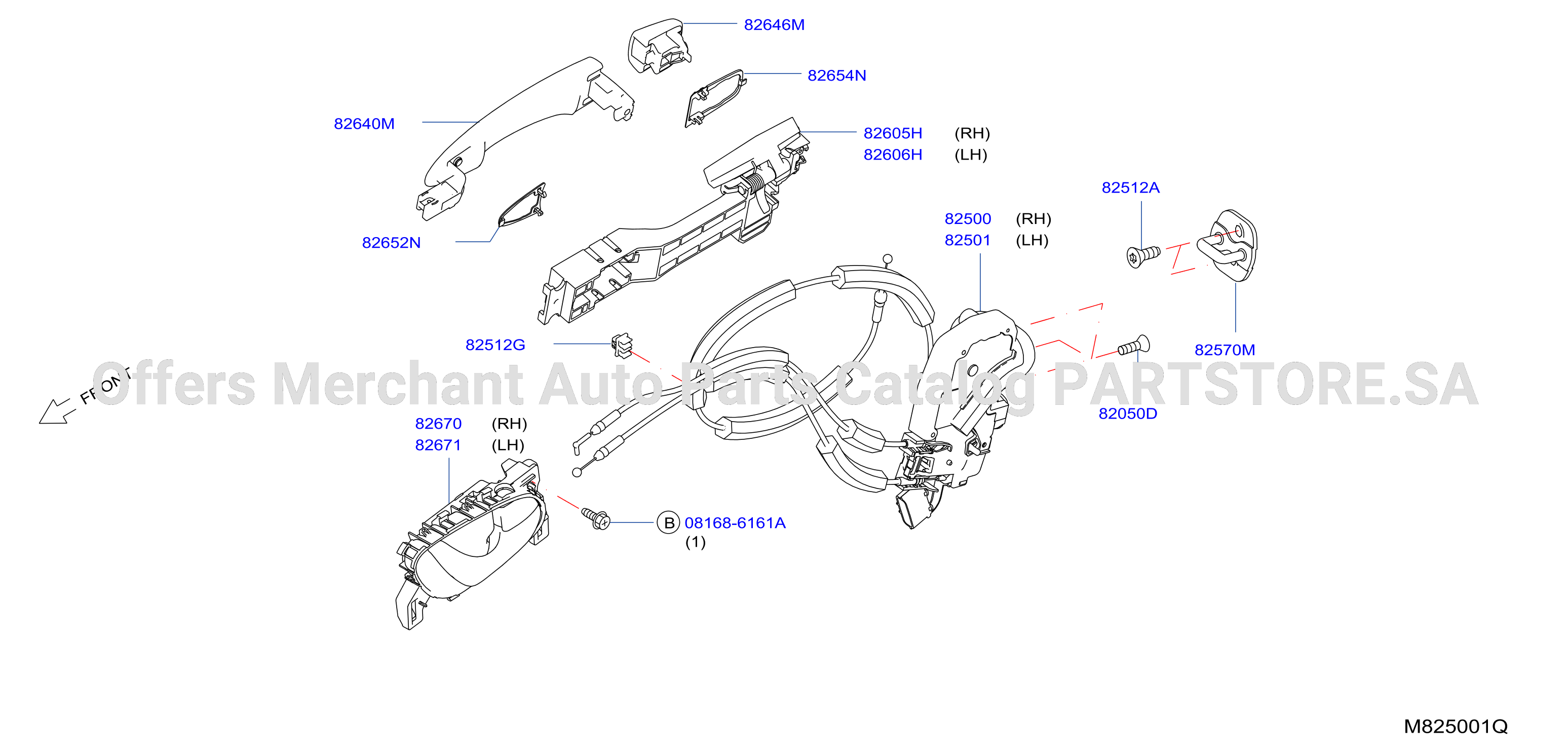 Rear Door Lock Handle