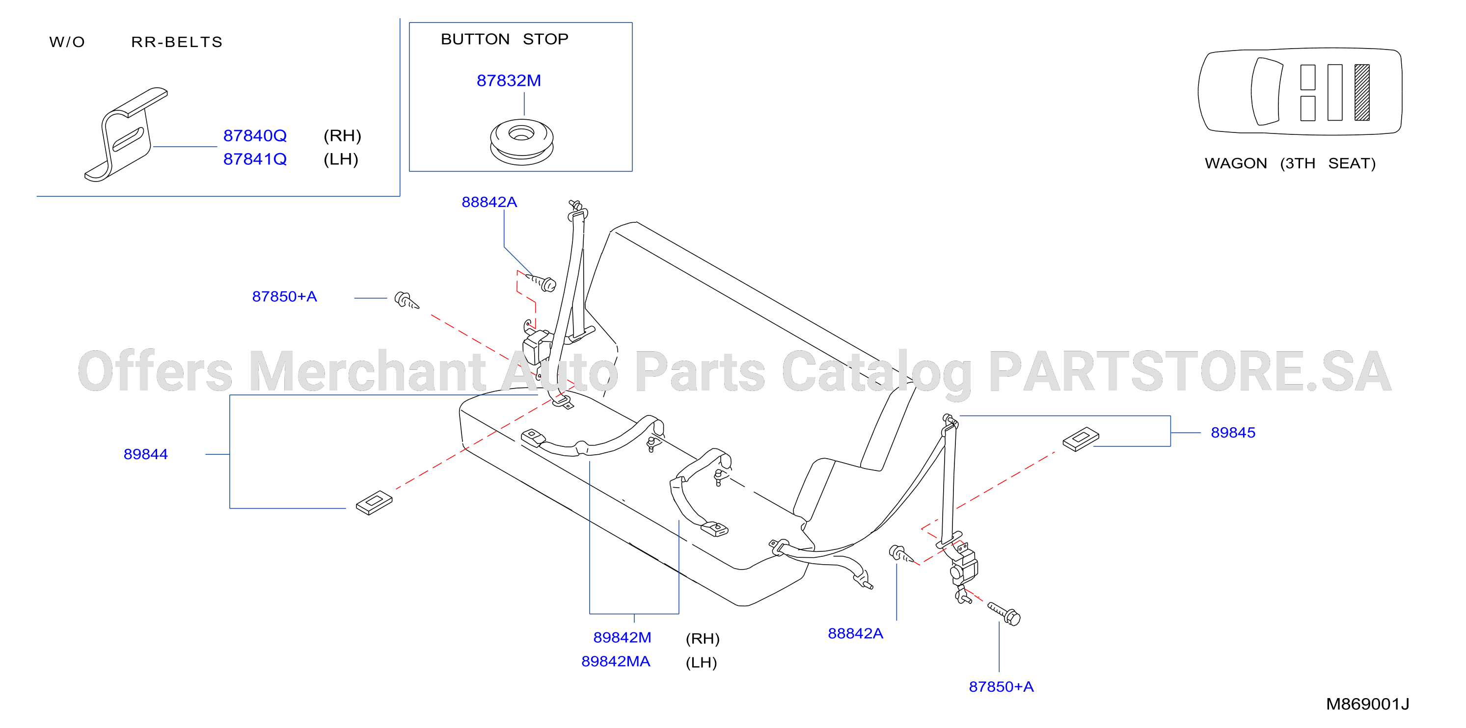 Rear Seat Belt W