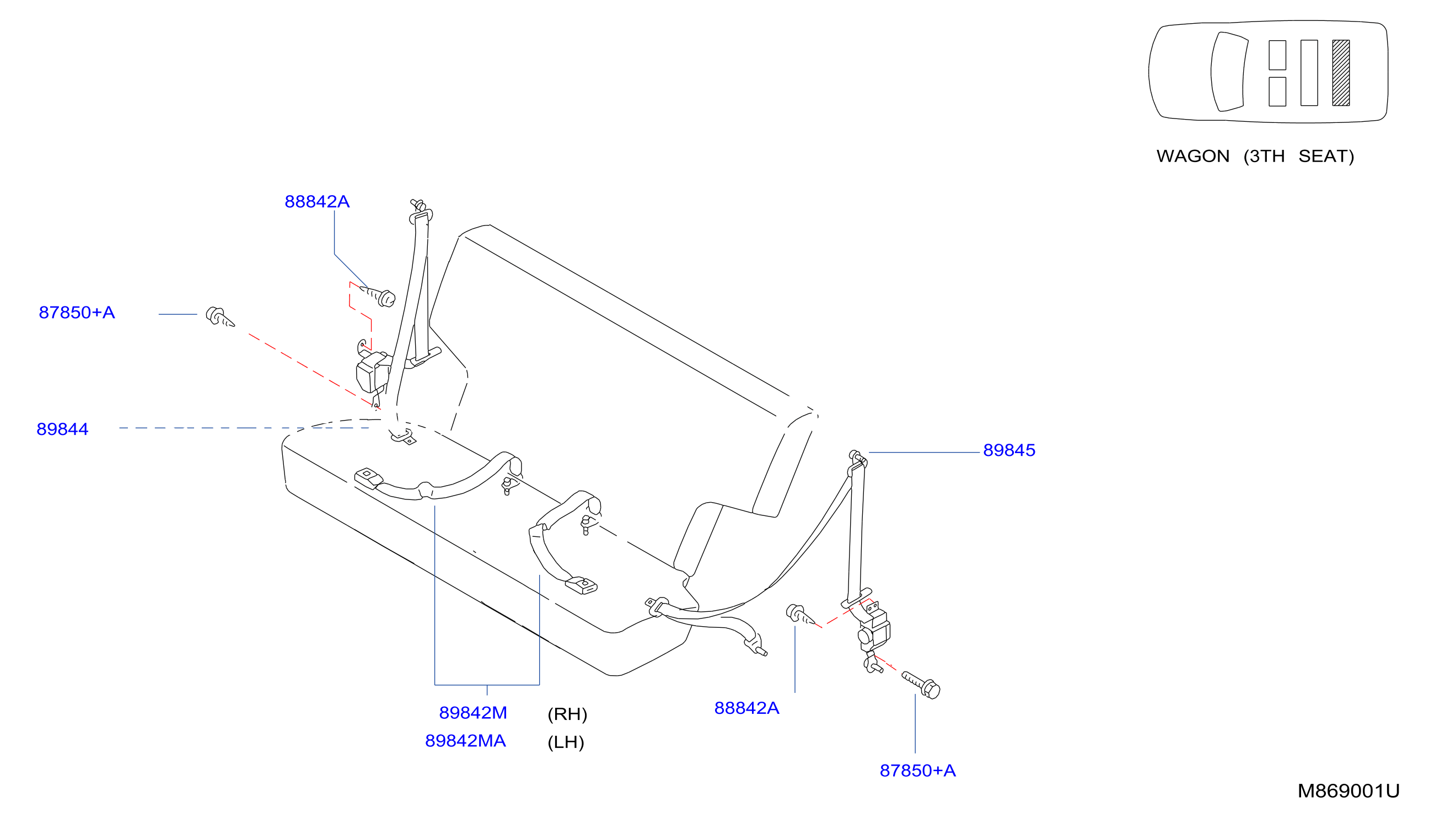 Rear Seat Belt W