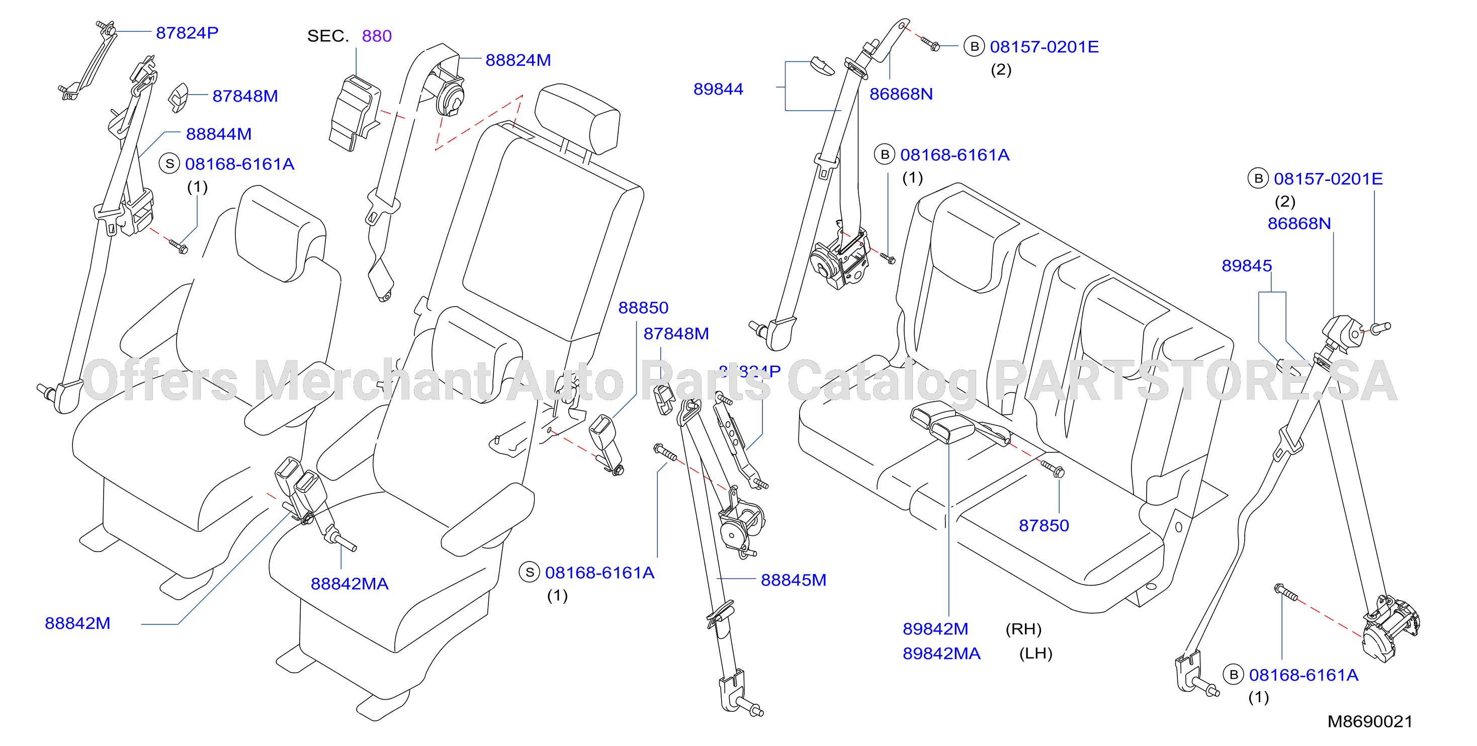 Rear Seat Belt