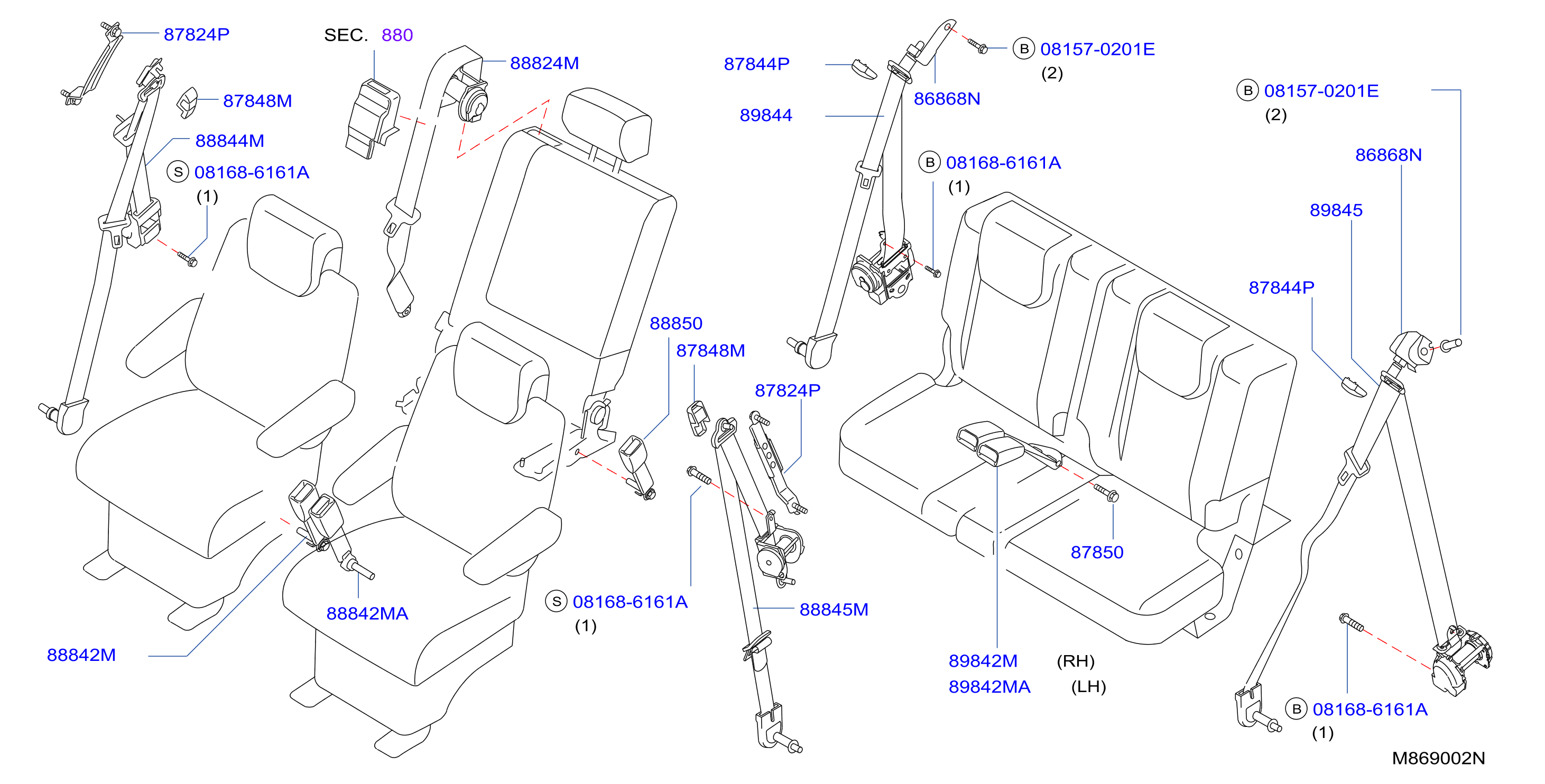 Rear Seat Belt