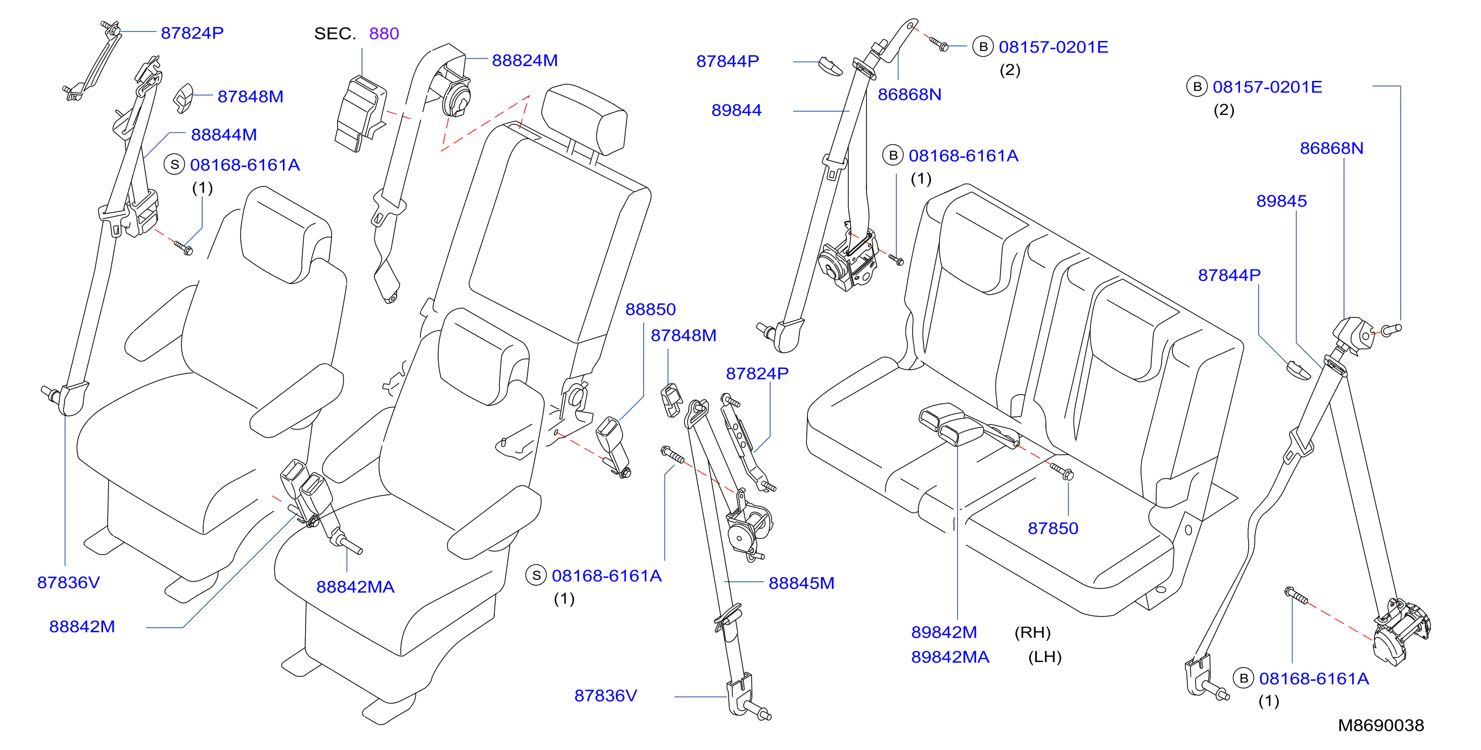 Rear Seat Belt