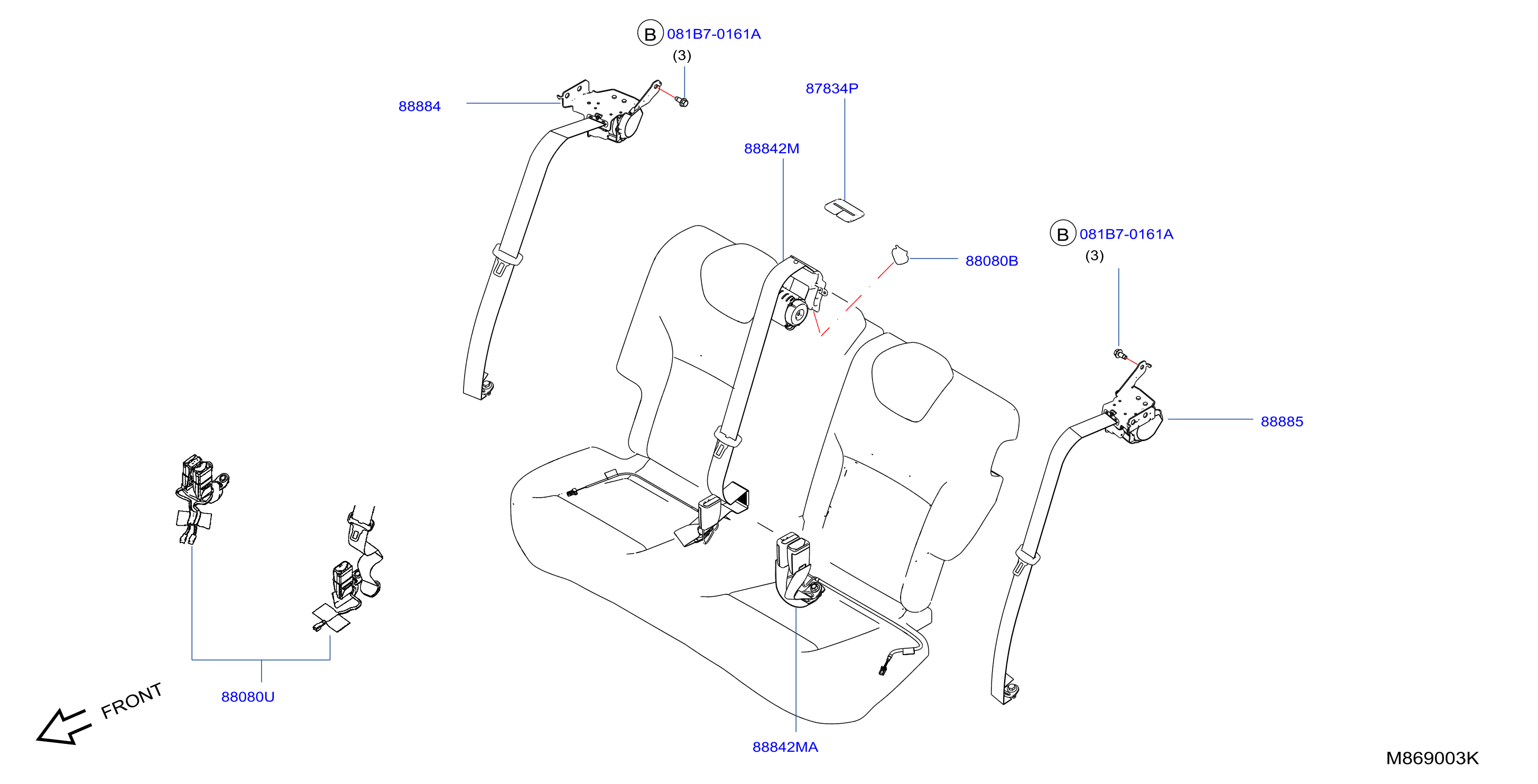 Rear Seat Belt