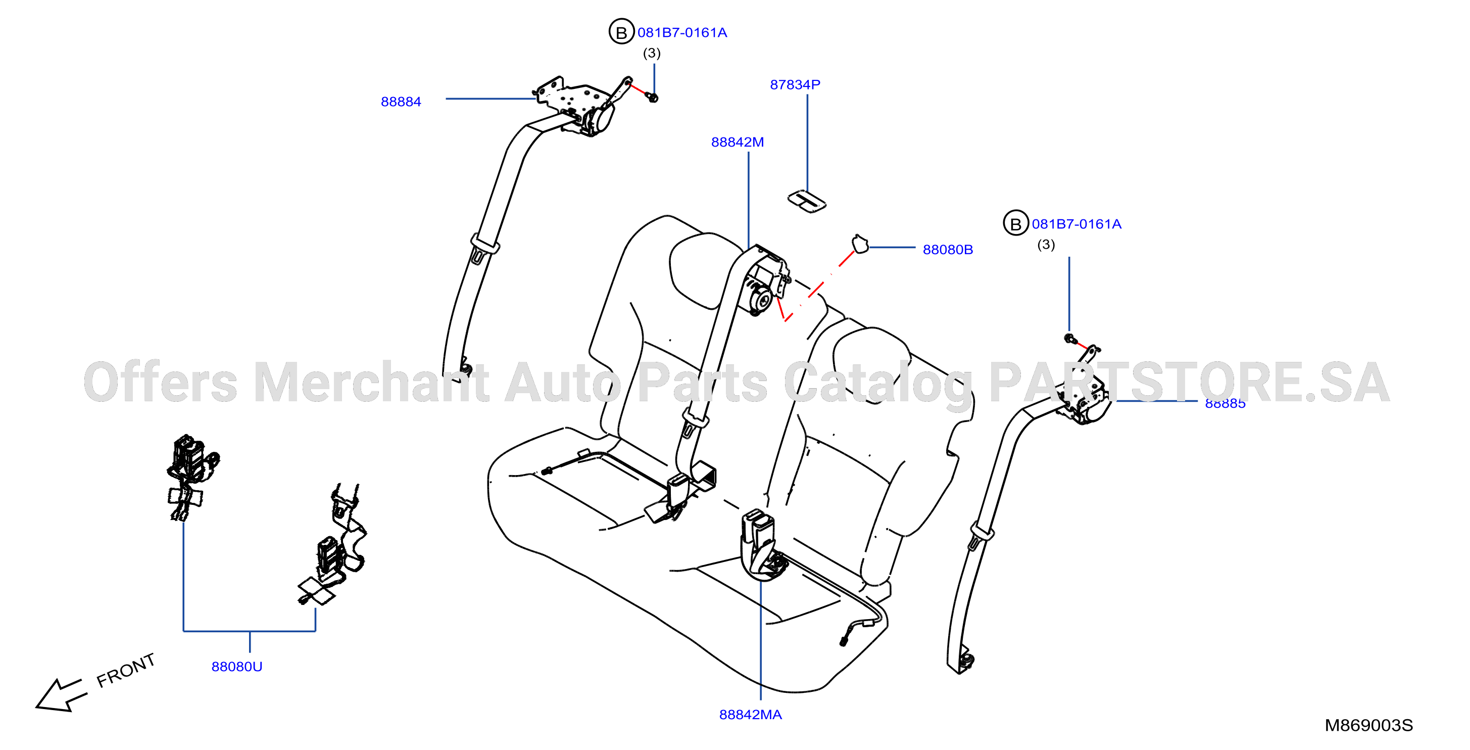 Rear Seat Belt