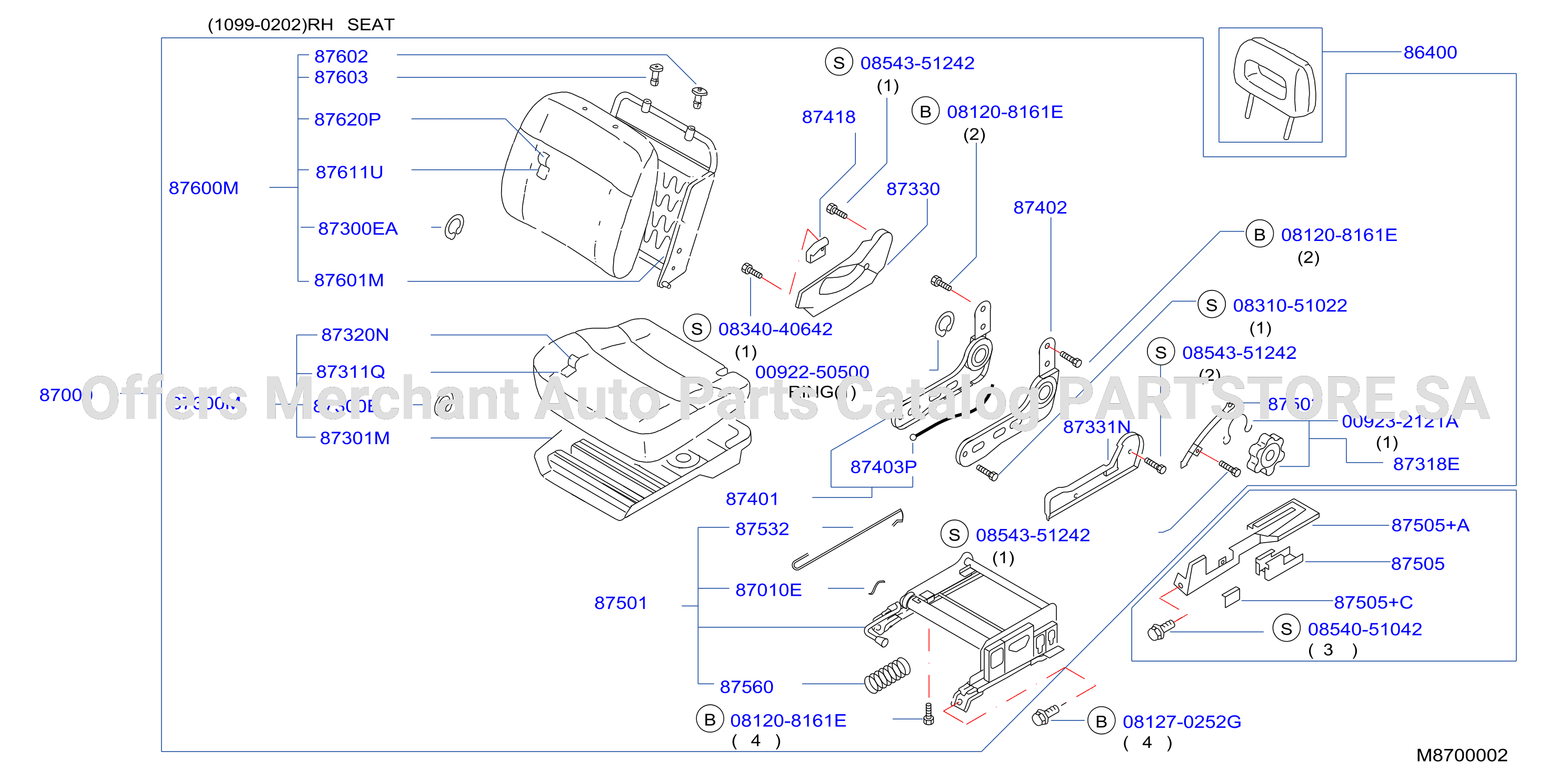 Front Seat 1099 0202 Rh Seat