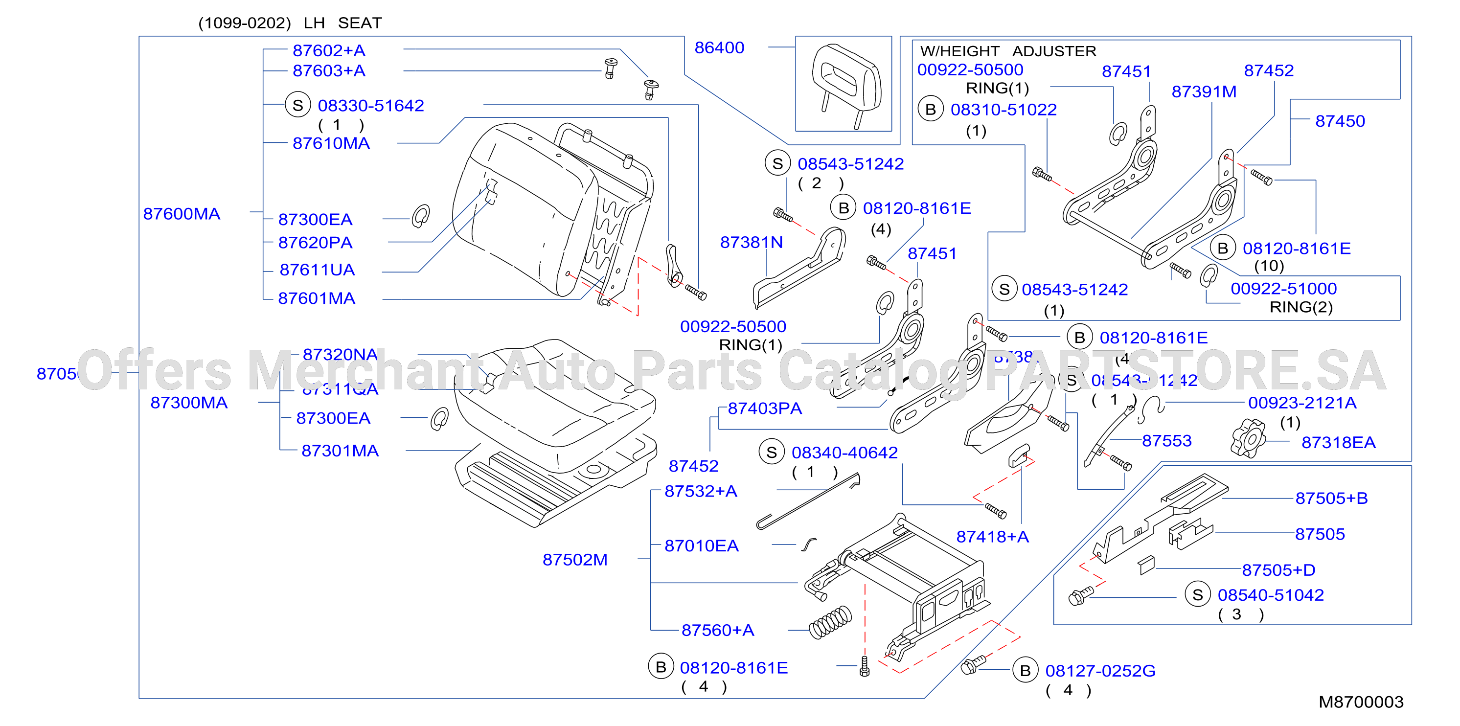 Front Seat 1099 0202 Lh Seat