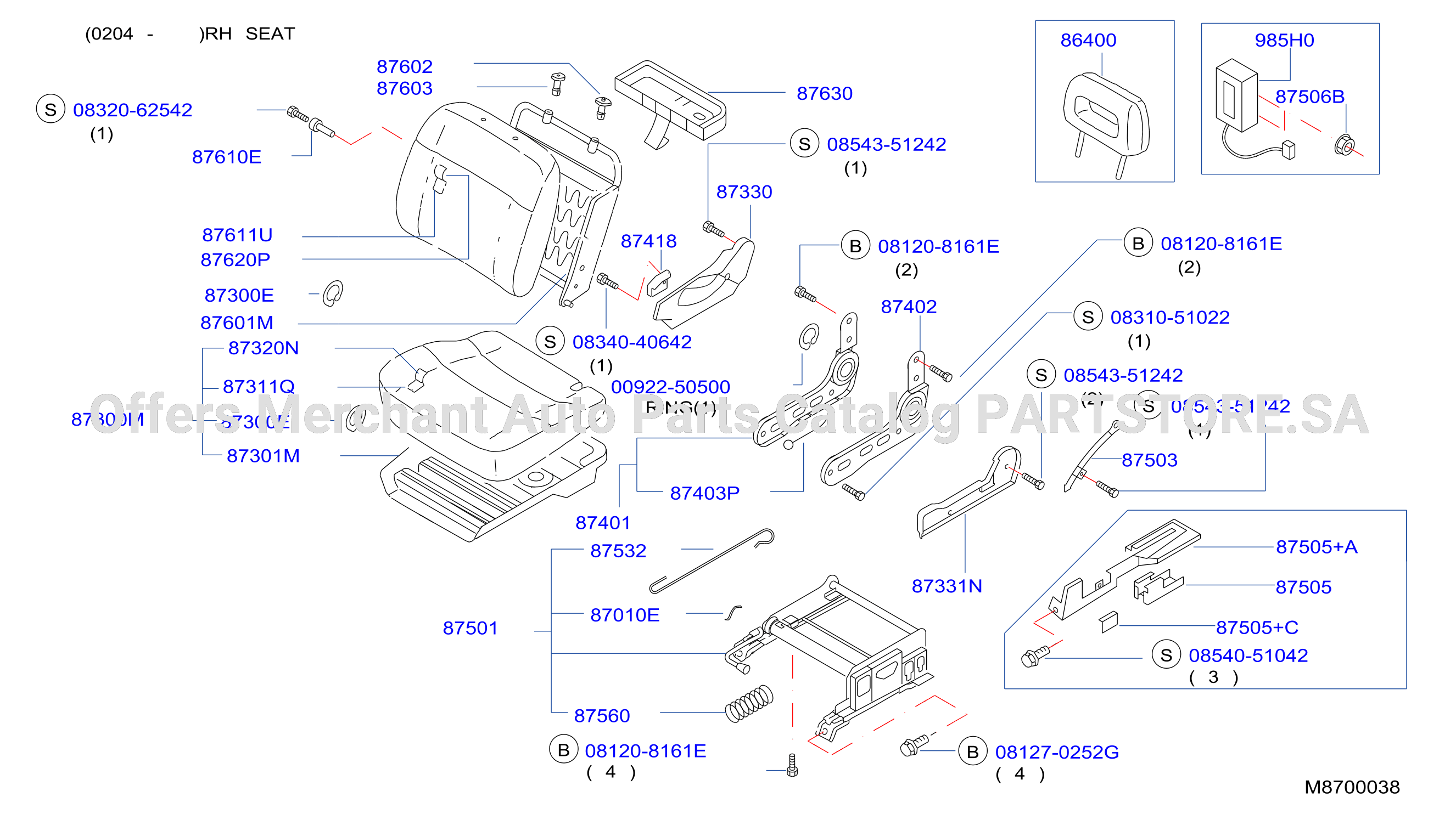 Front Seat Rh Seat W / Airbag