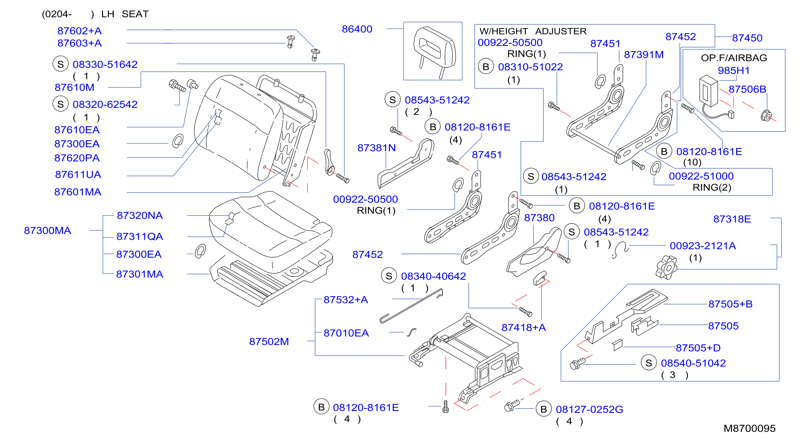 Front Seat Lh Seat W / Airbag