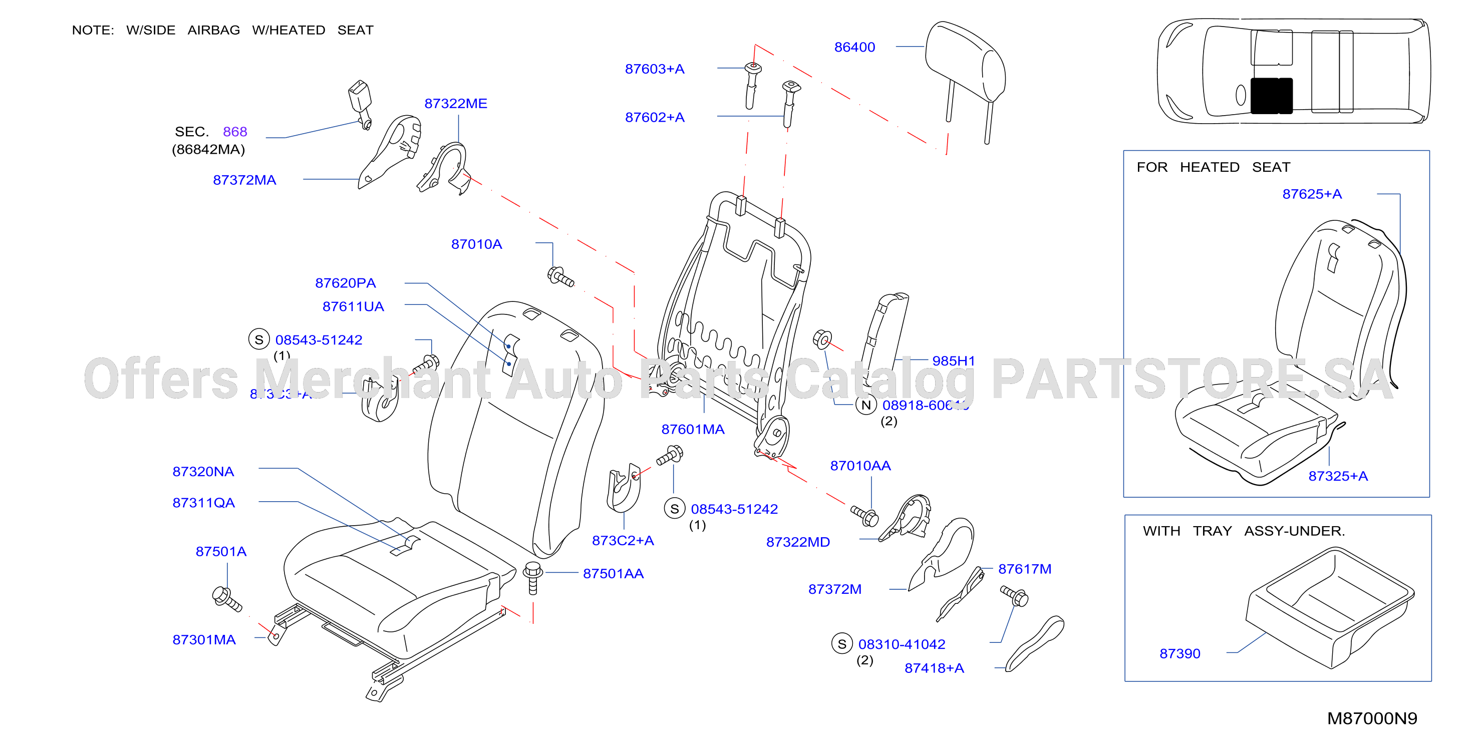Front Seat Lh Seat W / Airbag W / Heated Seat