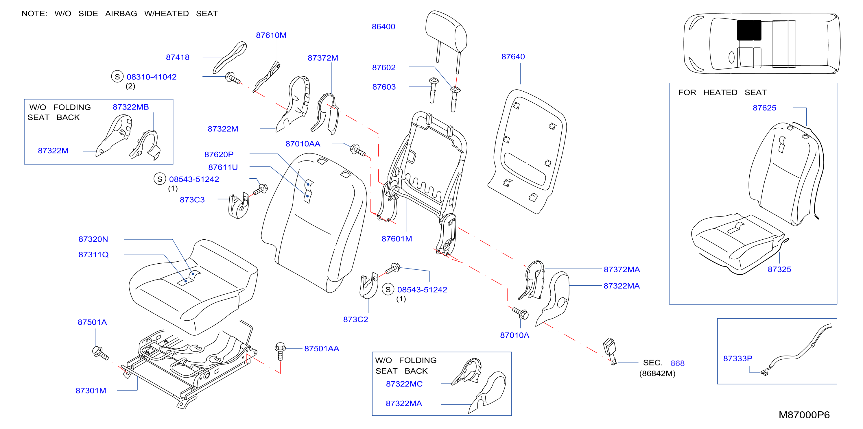 Front Seat Rh Seat W / O Side Airbag W / Heated Seat