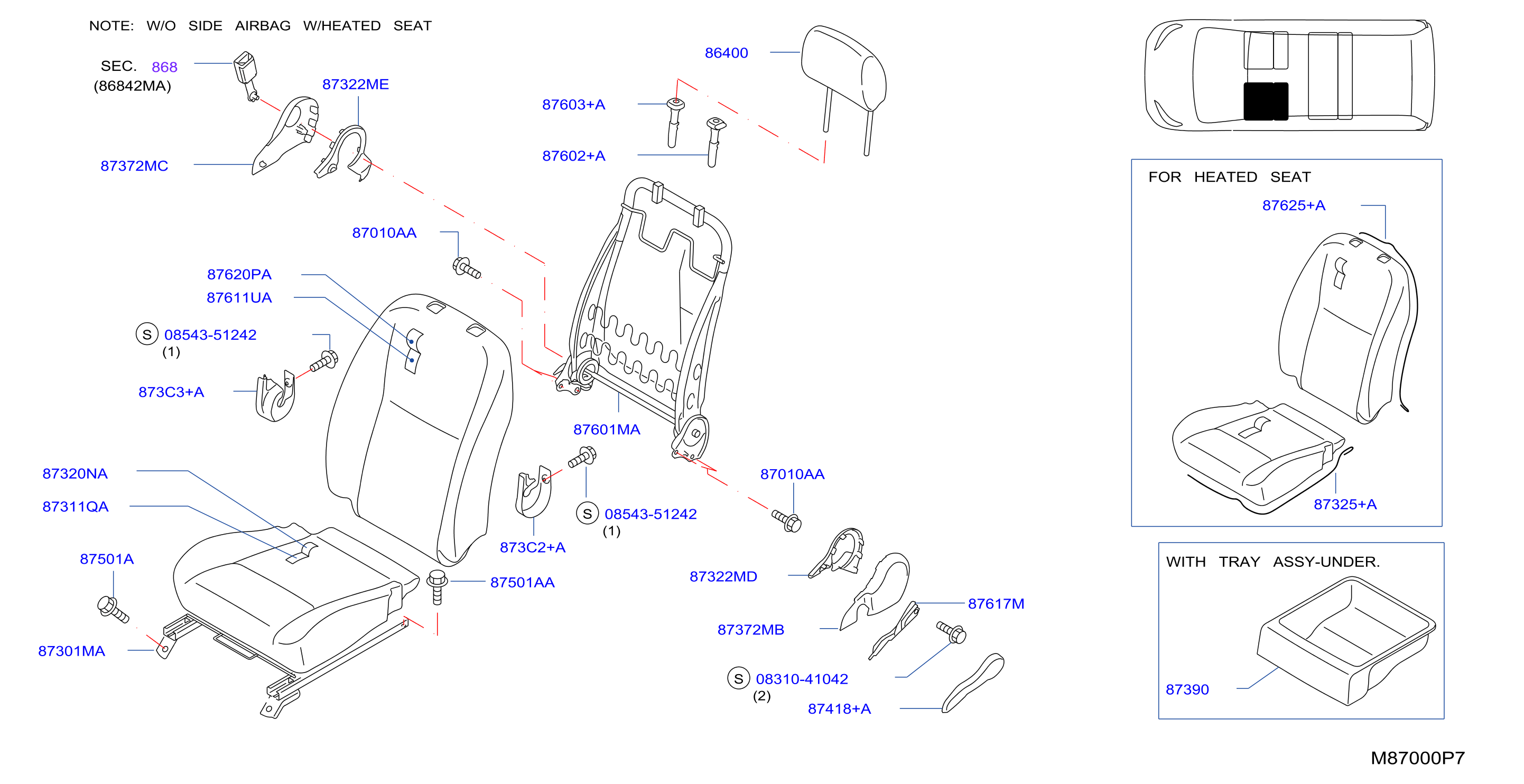Front Seat Lh Seat W / O Side Airbag W / Heated Seat