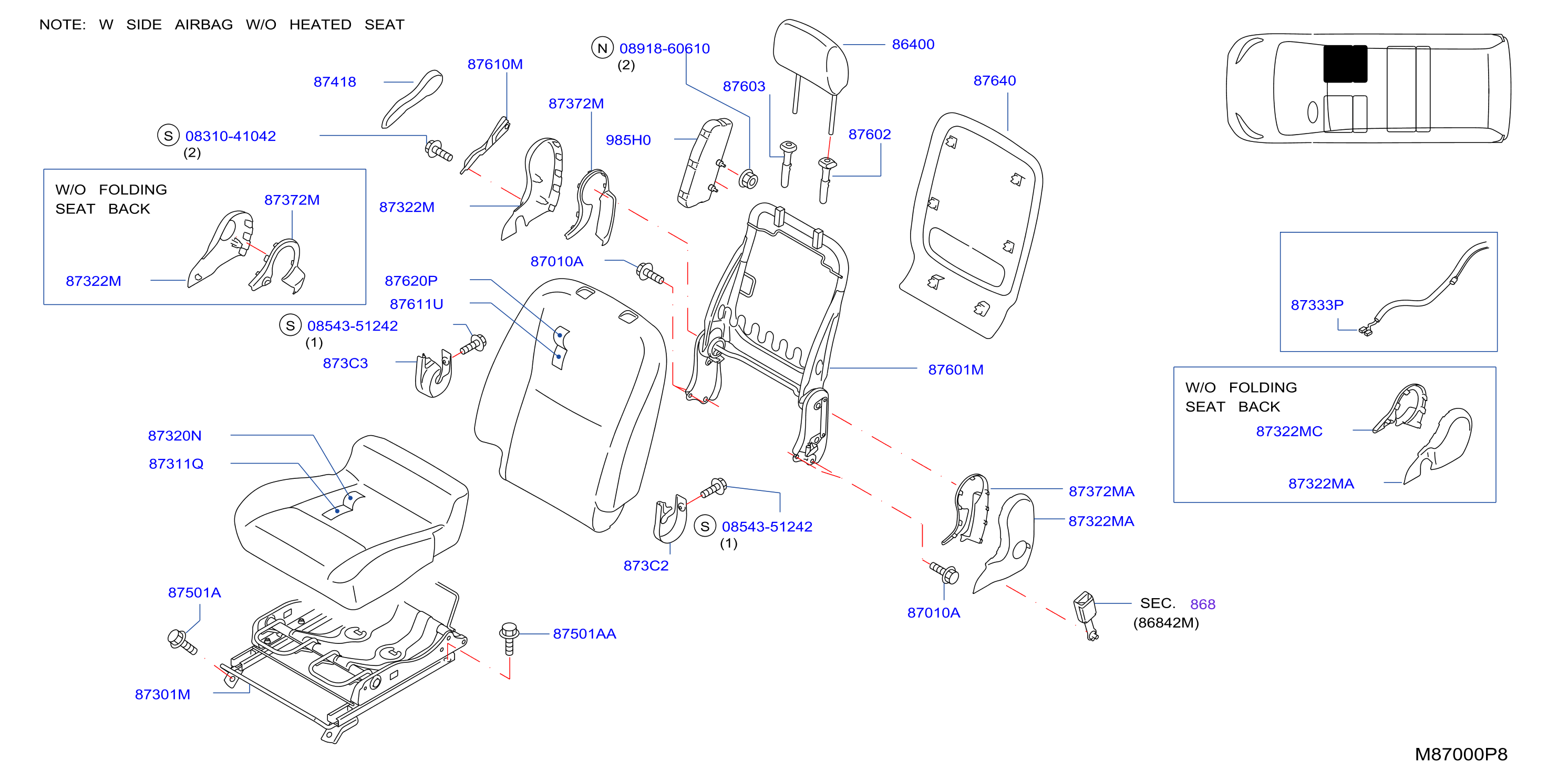 Front Seat Rh Seat W / Side Airbag W / O Heated Seat