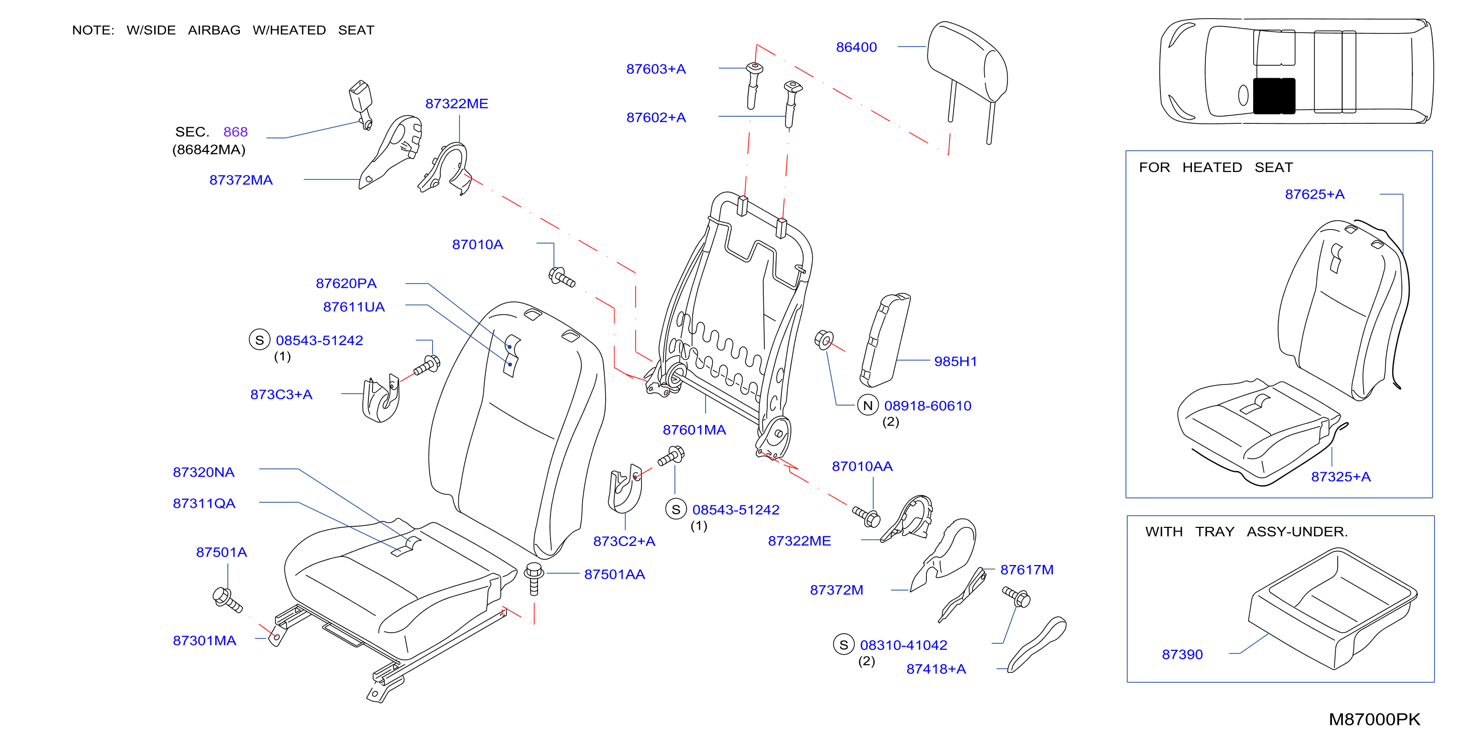 Front Seat Lh Seat W / Side Airbag W / Heated Seat