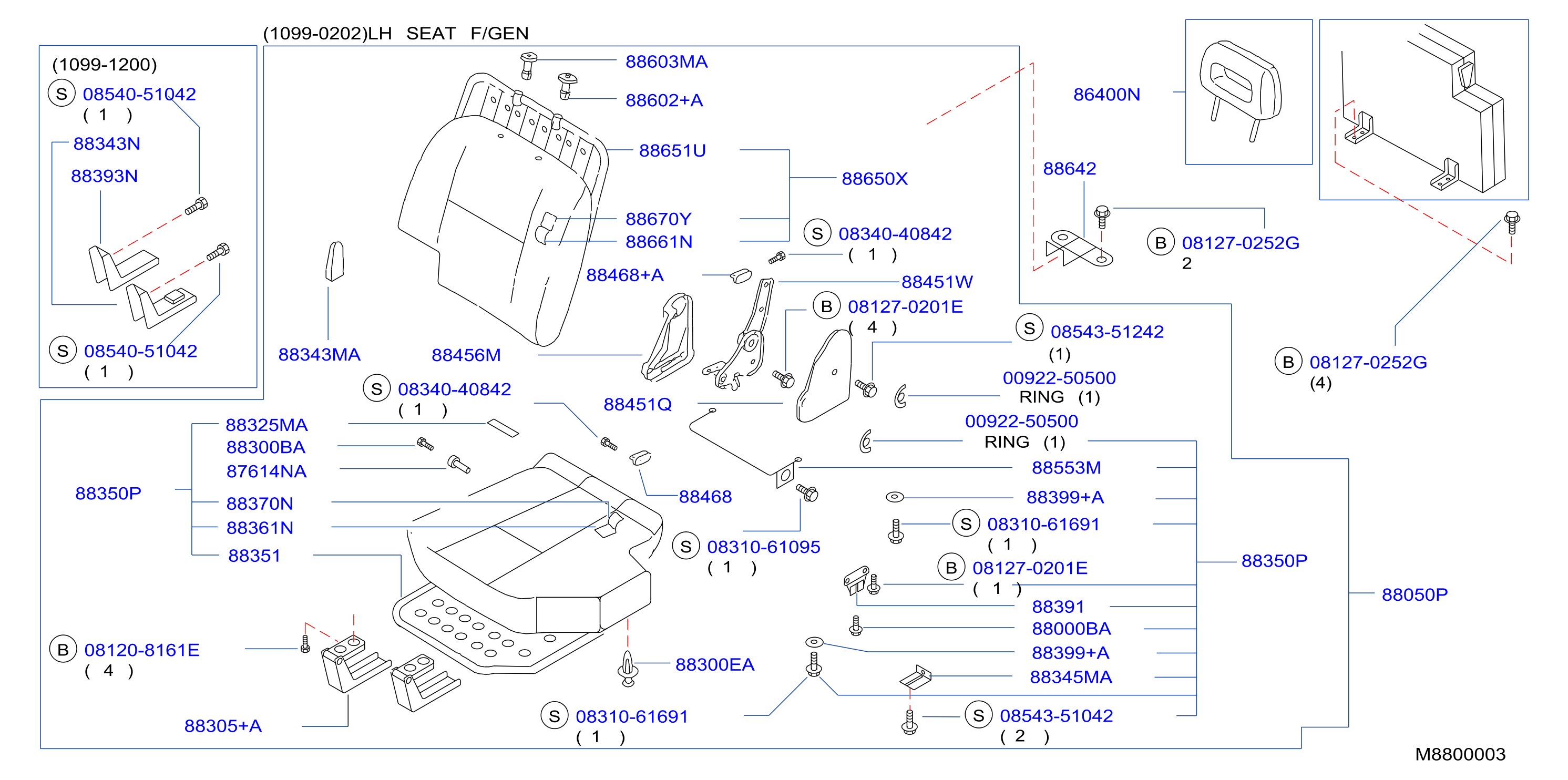 Rear Seat 1099 0202 Lh Seat