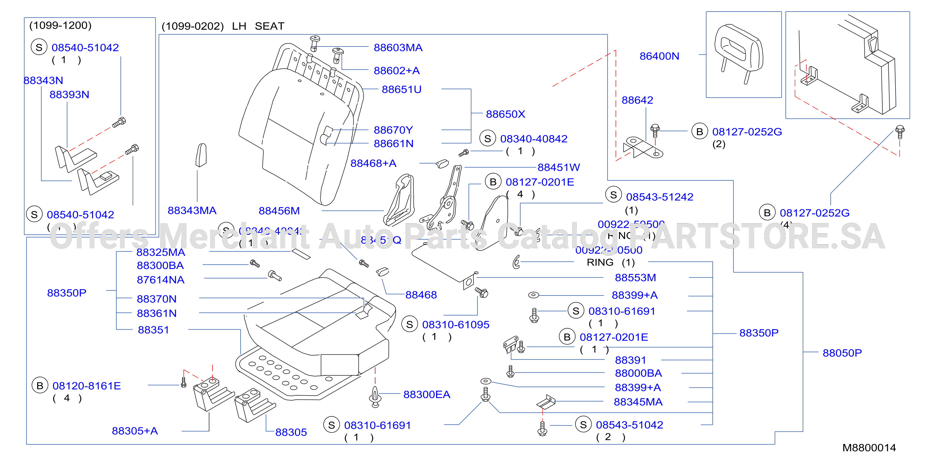 Rear Seat 1099 0202 Lh Seat