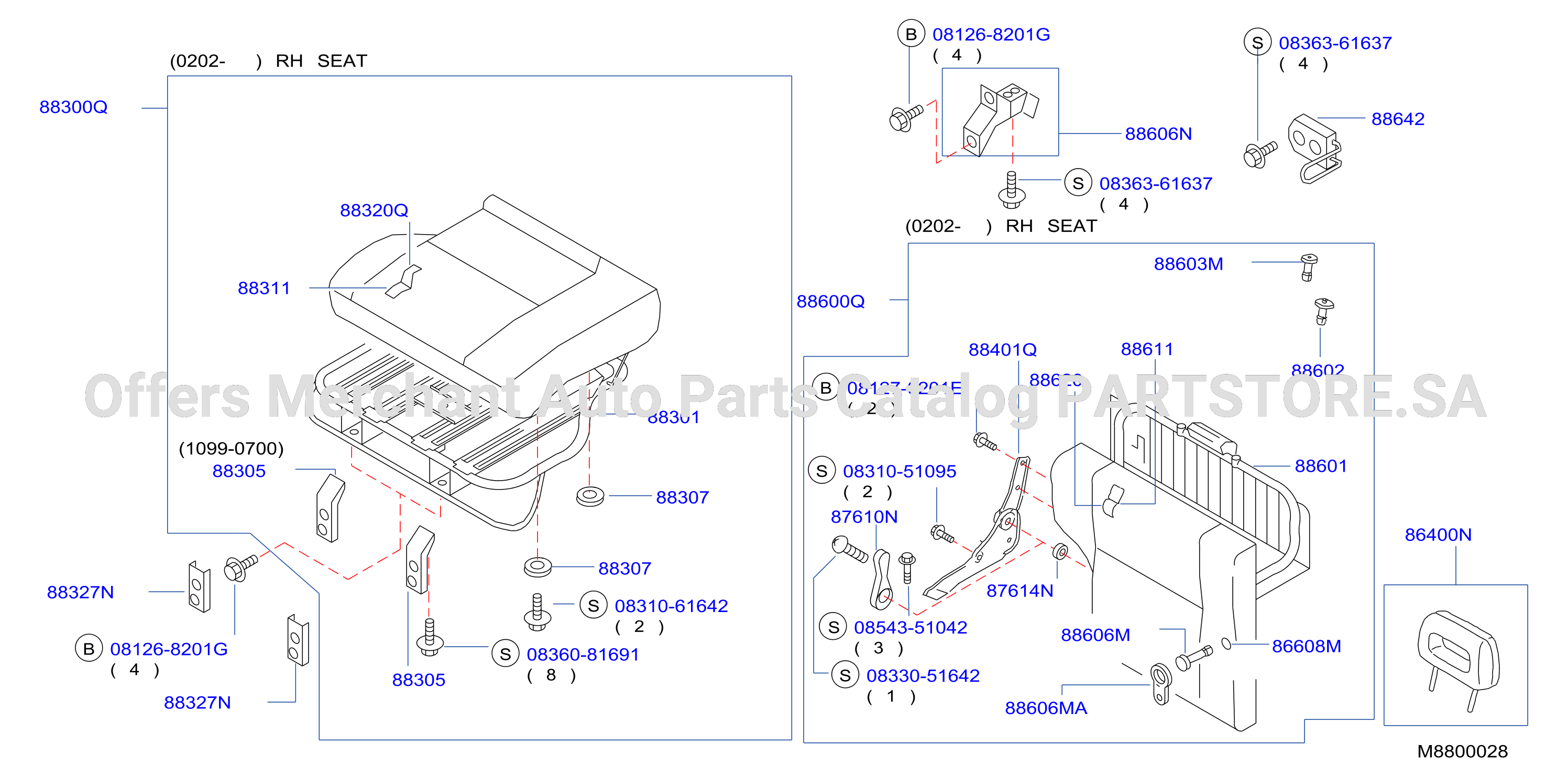 Rear Seat 0202 Rh Seat