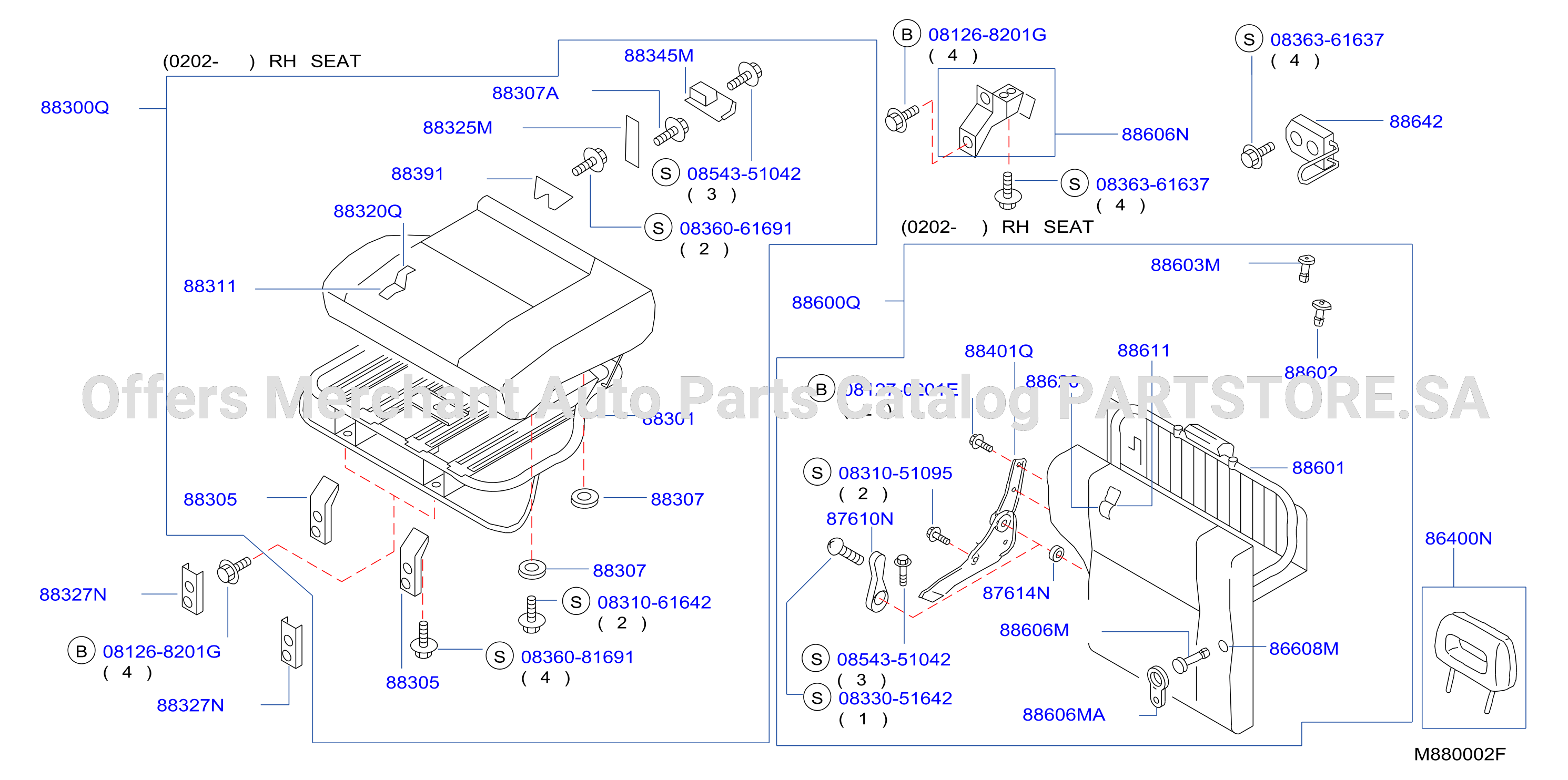Rear Seat 0202 Rh Seat
