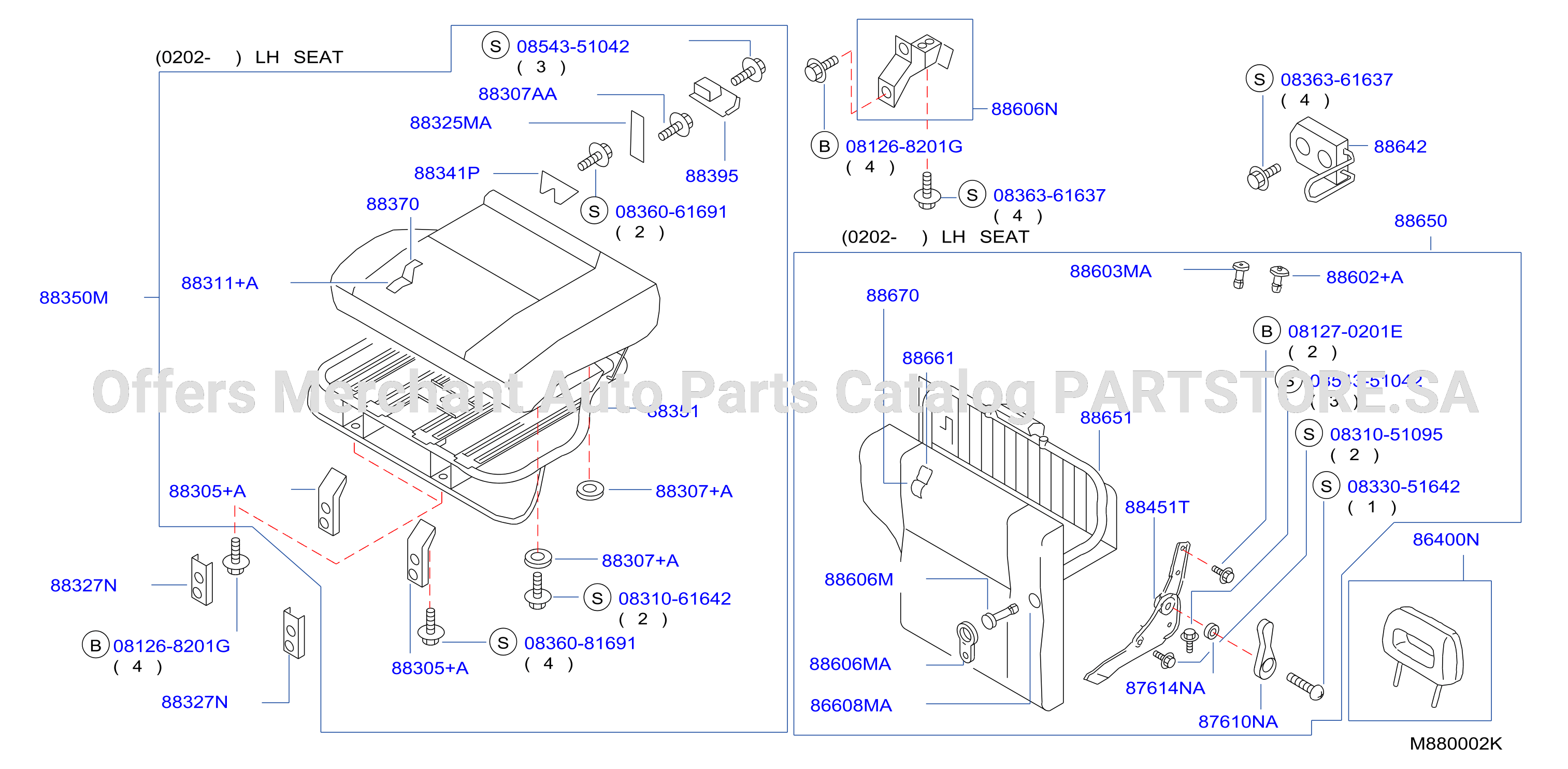 Rear Seat 0202 Lh Seat