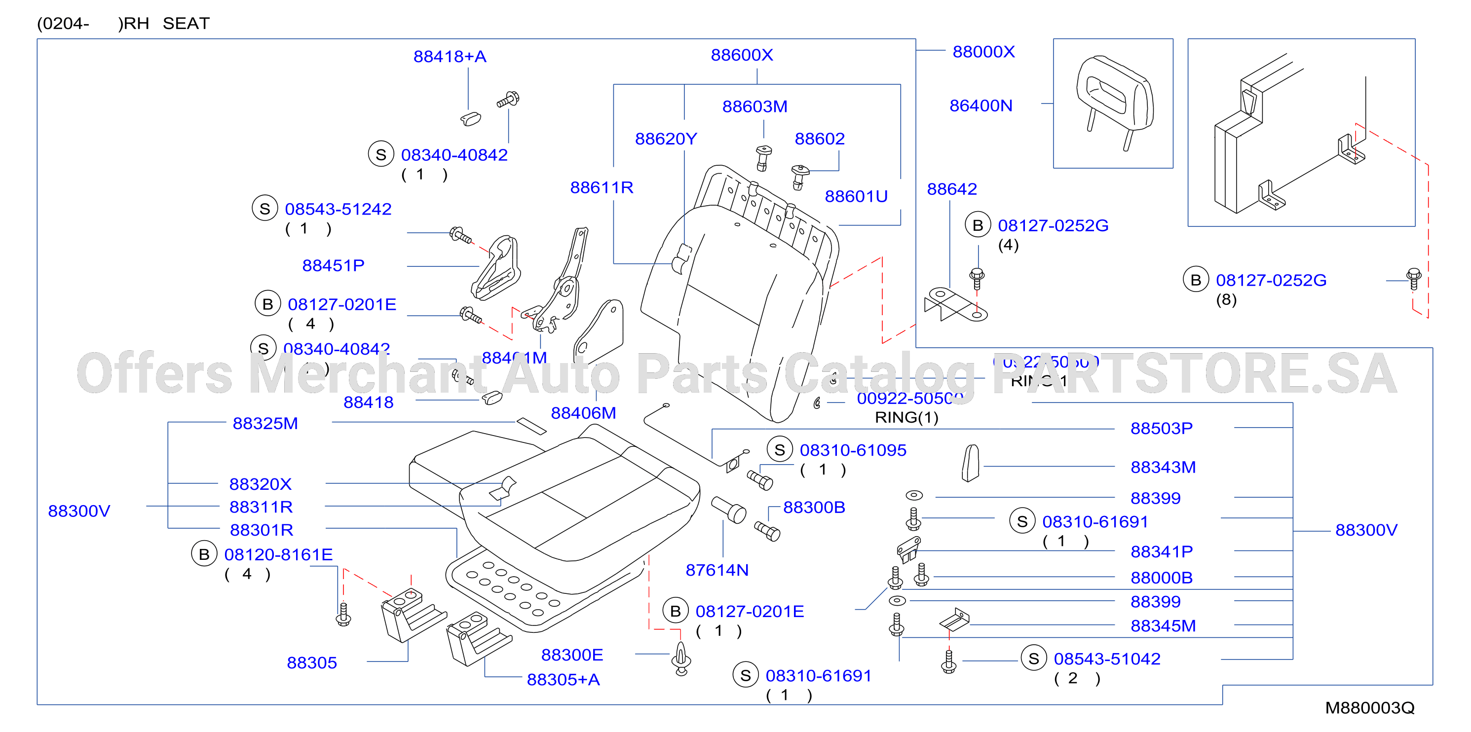 Rear Seat 0204 Rh Seat