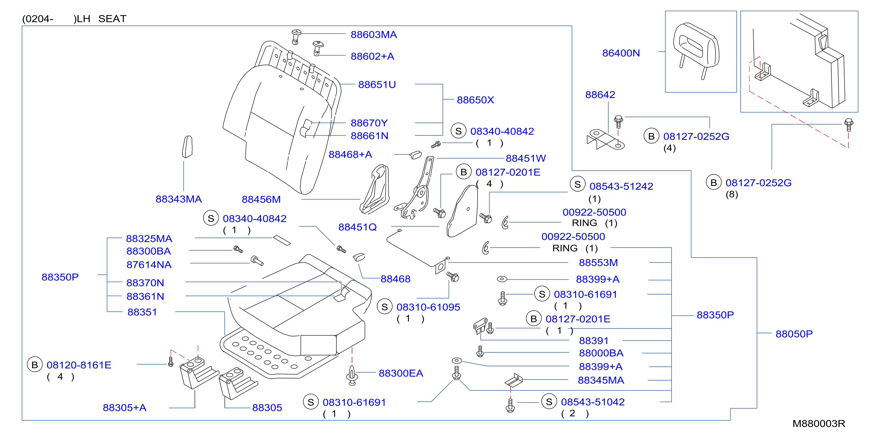 Rear Seat 0204 Lh Seat
