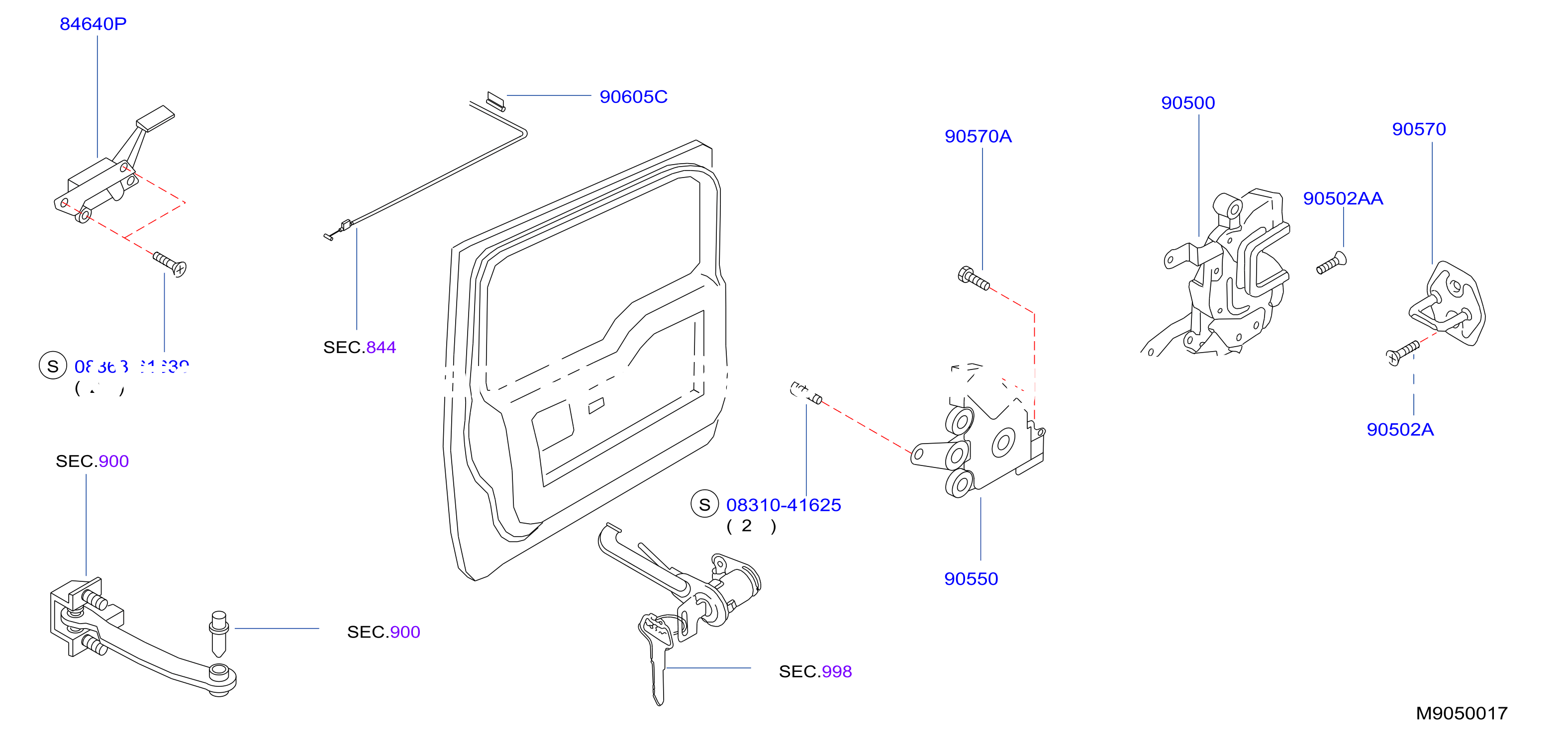 Back Door Lock Handle