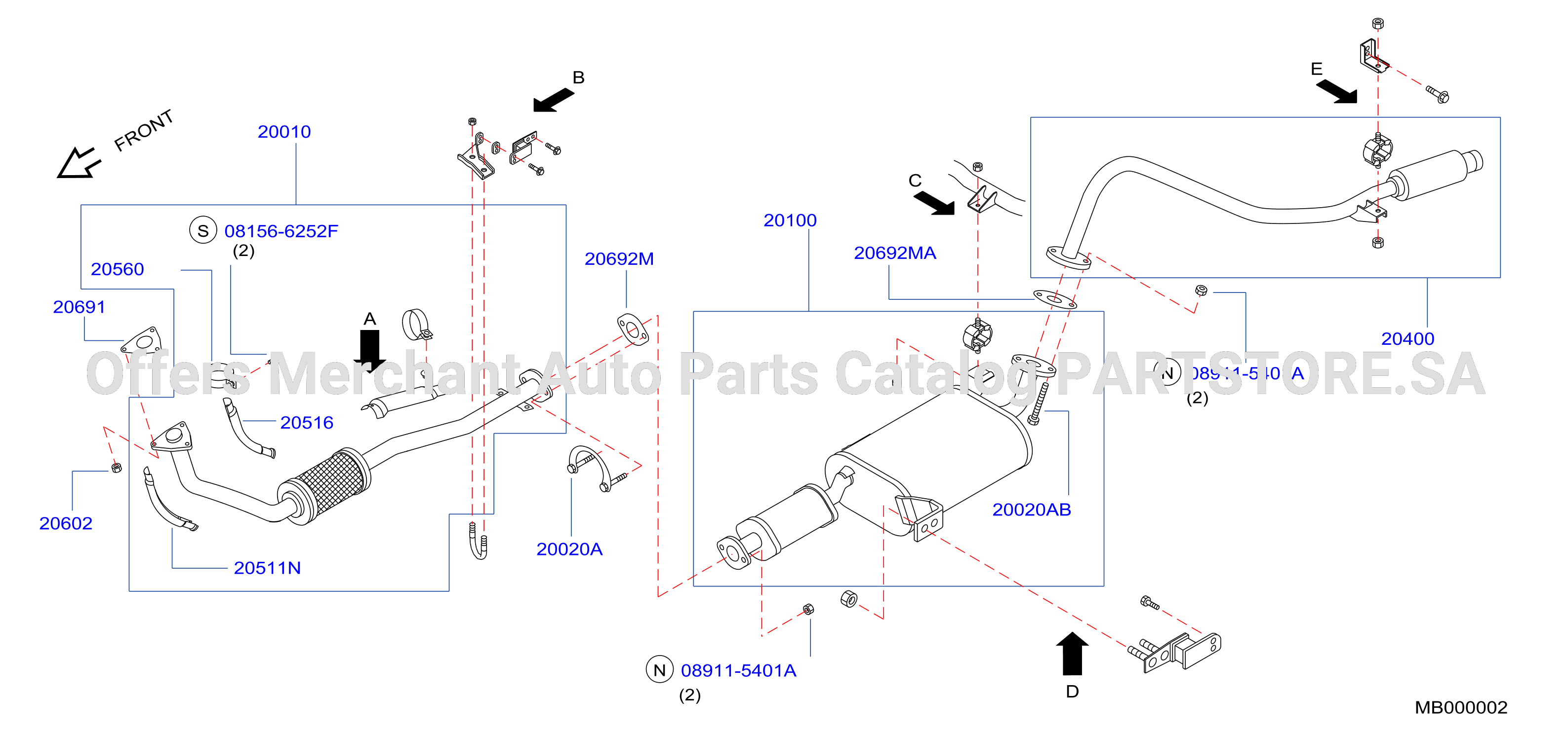 Exhaust Tube Muffler Assebbly