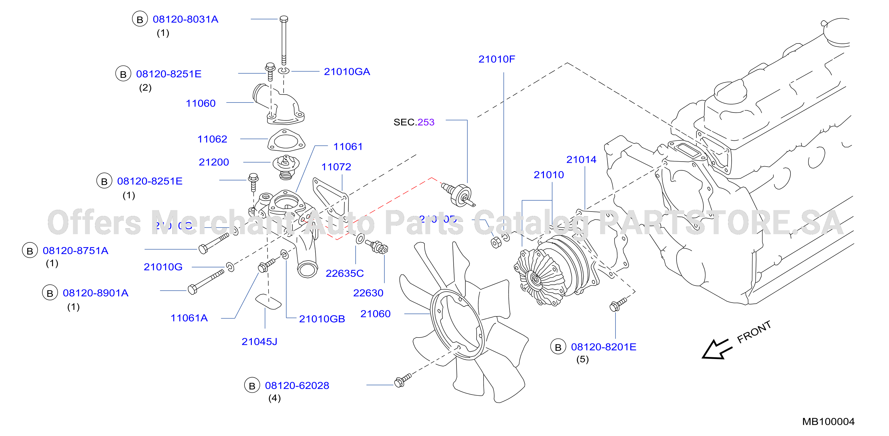 Water Pump Cooling Fan Thermostat