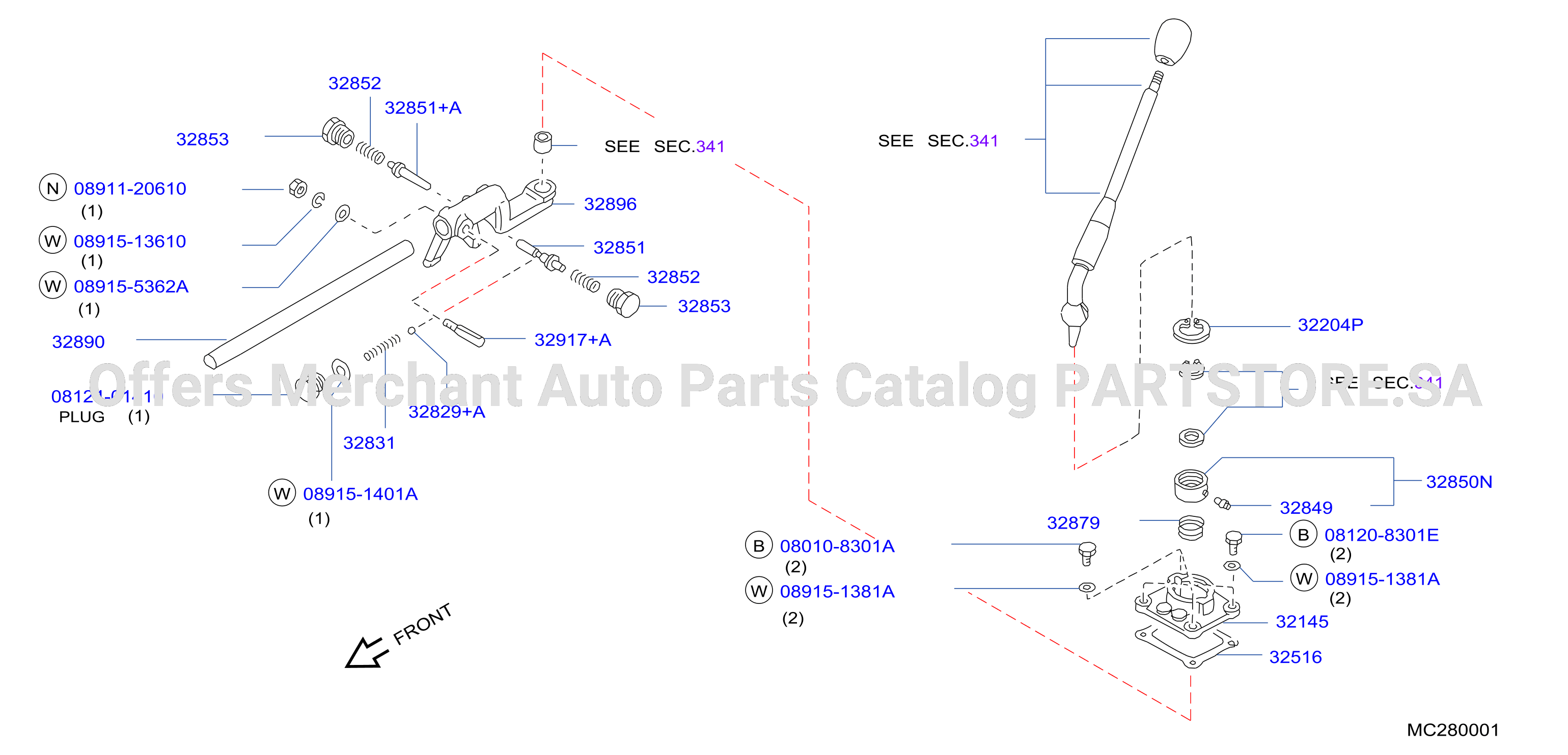 Transmission Shift Control 0796 1099 Ka24E Td27T Shift Control