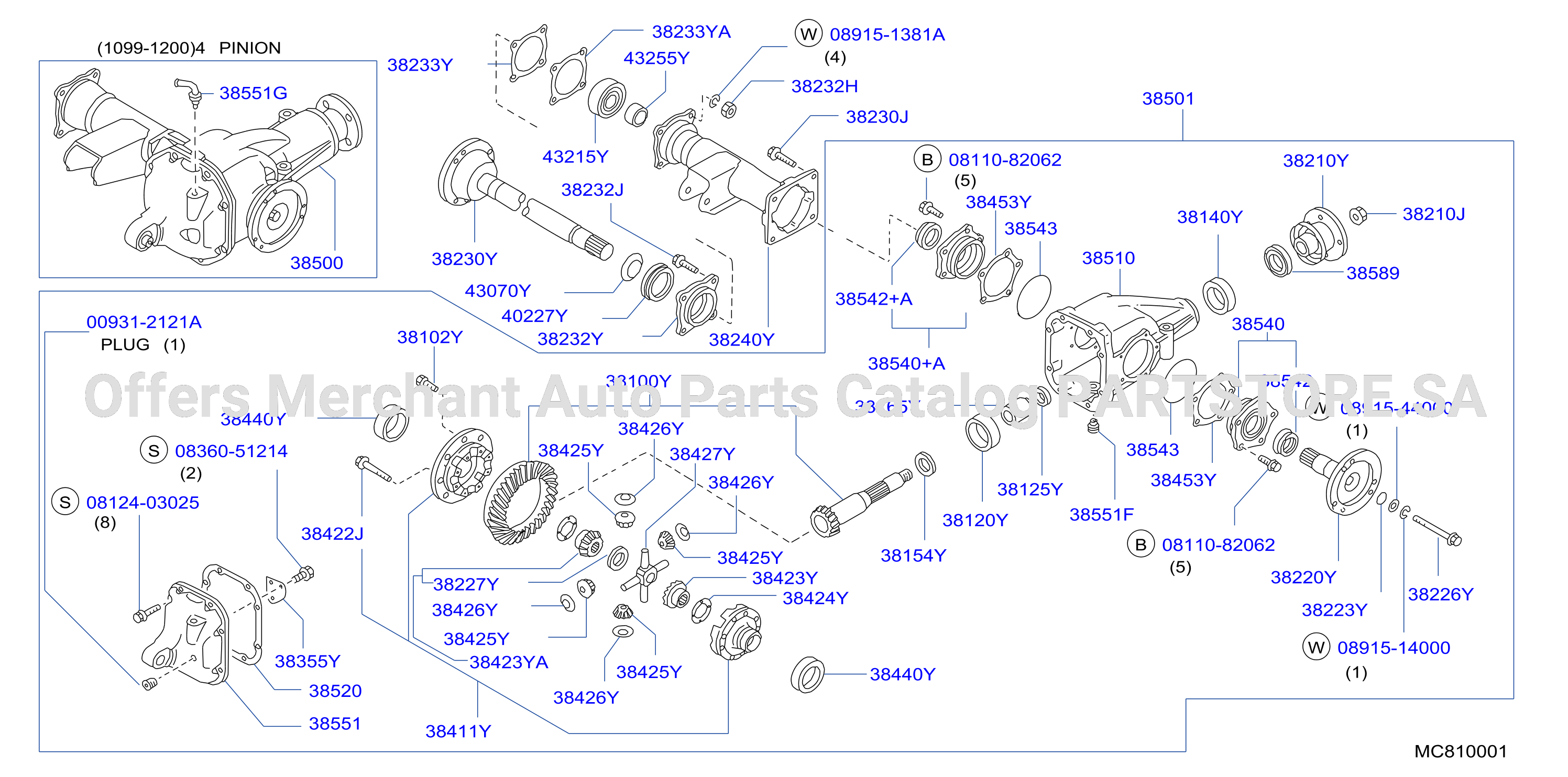 Front Final Drive 0796 1200 4 Pinion