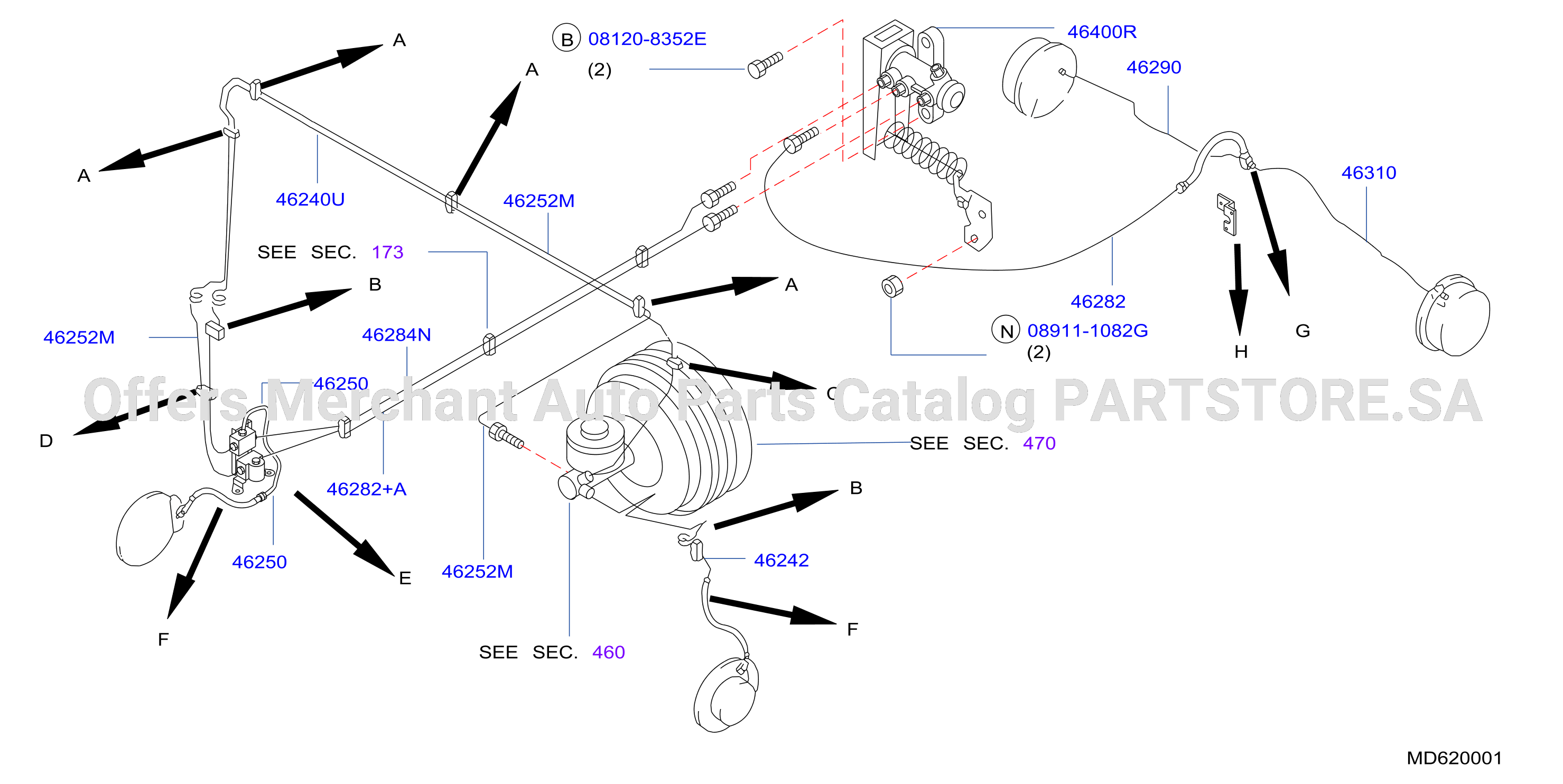 Brake Piping Control 0796 Piping W / O Abs