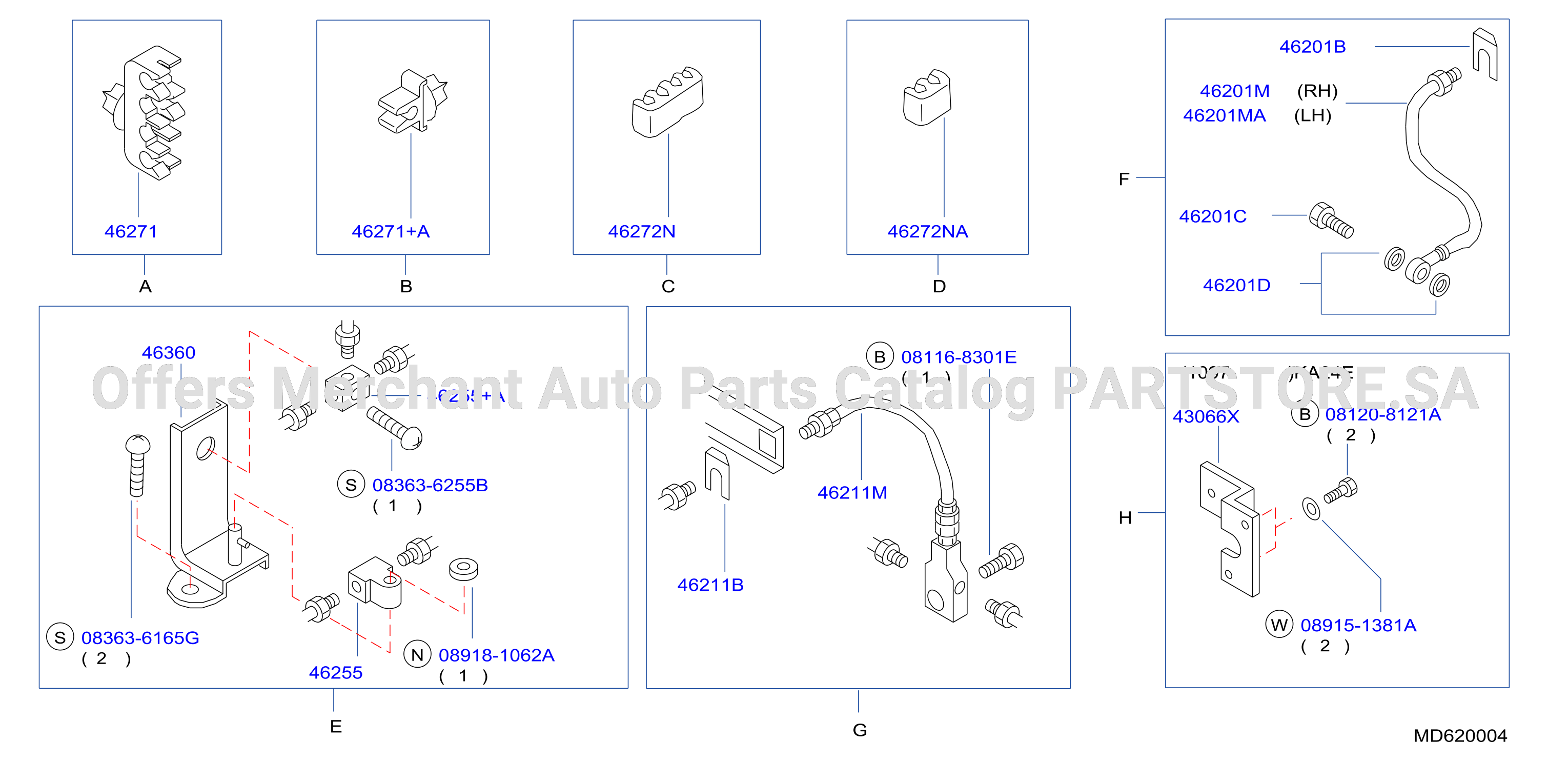 Brake Piping Control 0796 Fitting Clips