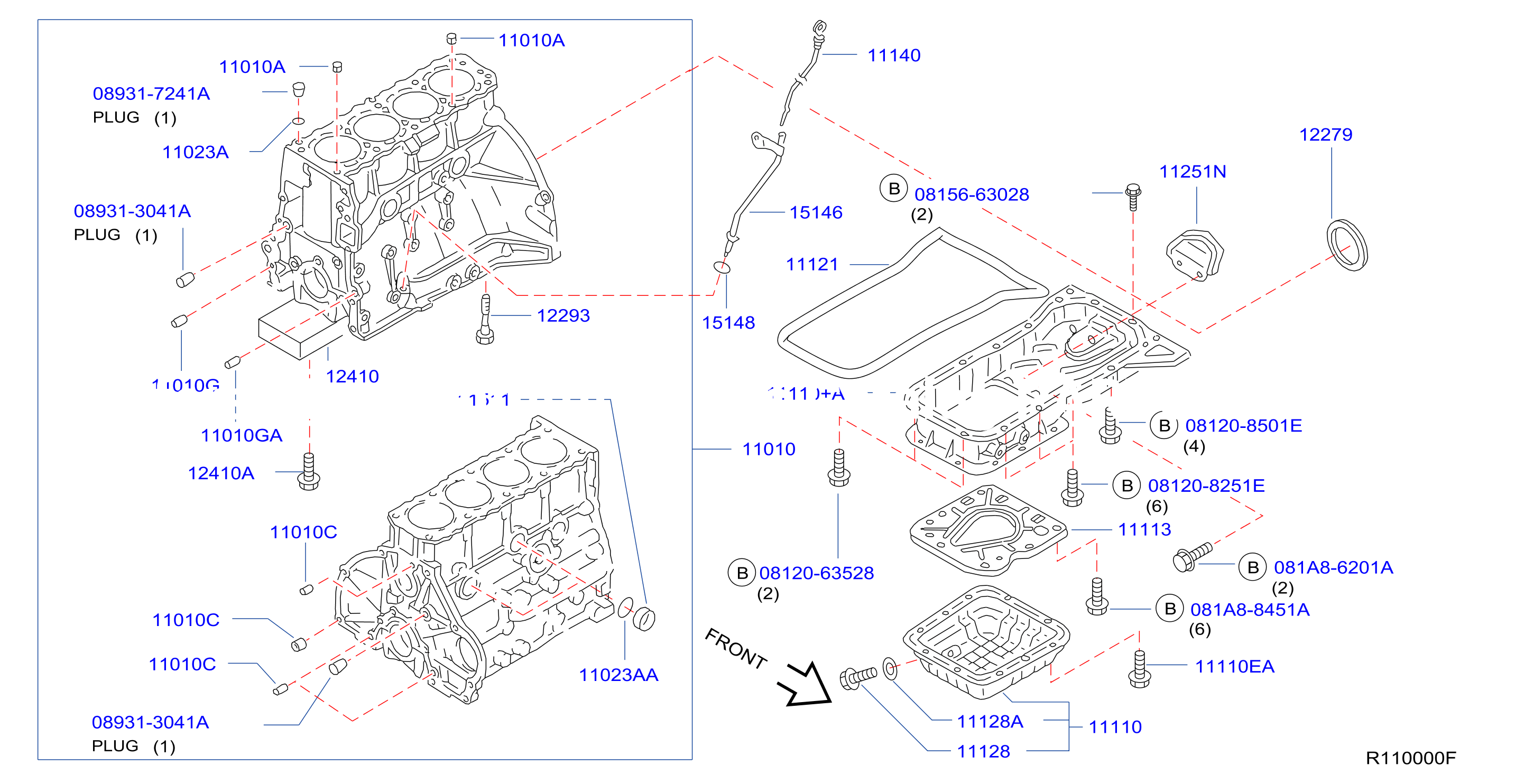 Cylinder Block Oil Pan Assembly